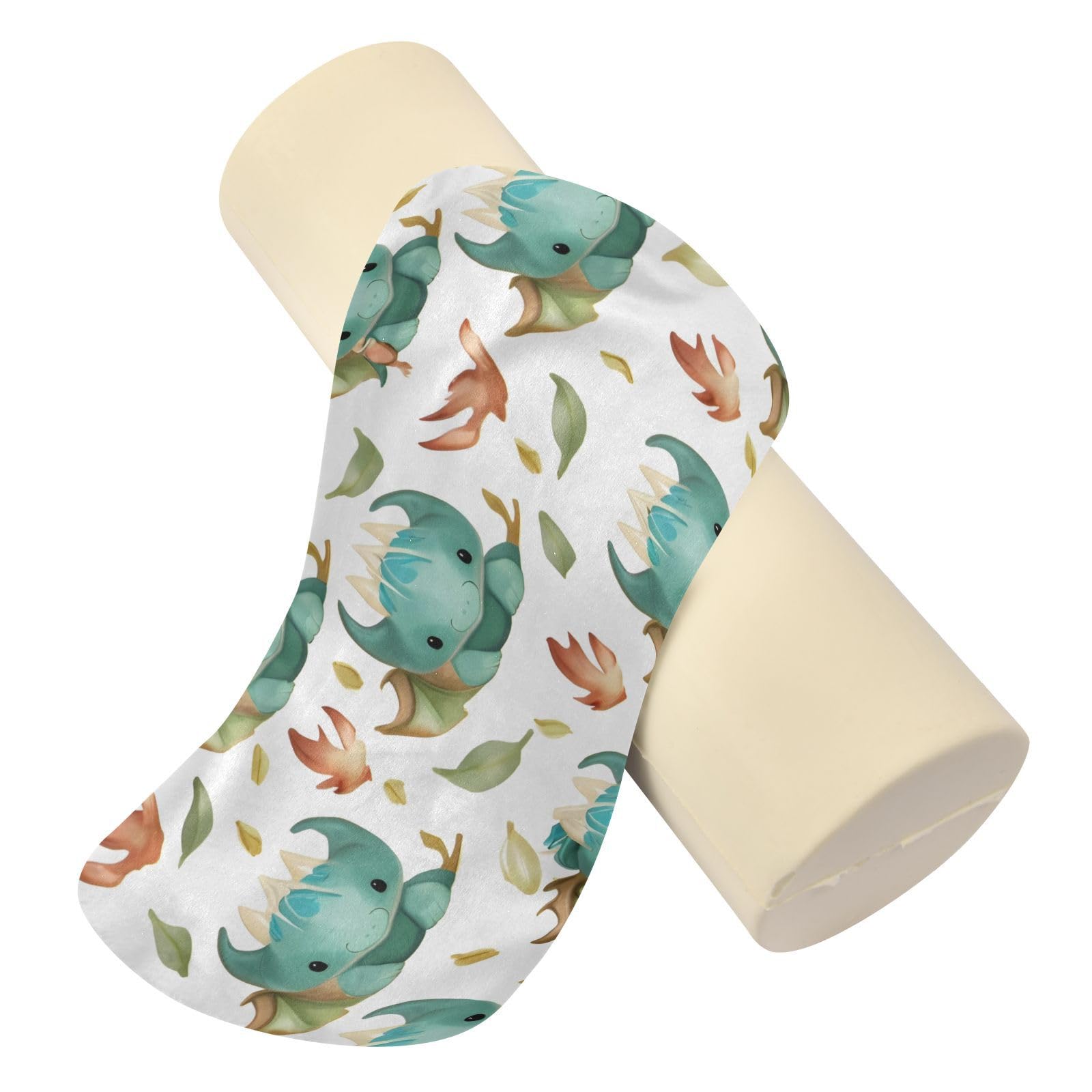 CEBUGI Baby Dragon Neck Pillow for Pain Relief Sleeping | Cervical Neck Roll Memory Foam Pillow| Bolster Pillow for Bed, Legs and Back