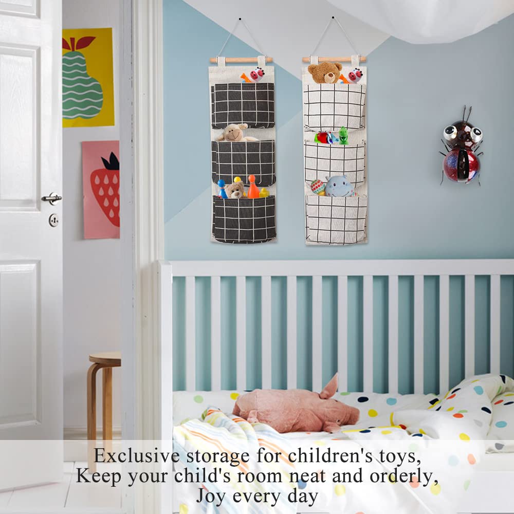 Portaoggetti Da Appendere 4 Pezzi - Con Tasche E Ganci - Per Camera Bambini, Bagno, Camera Da Letto - Foto 10