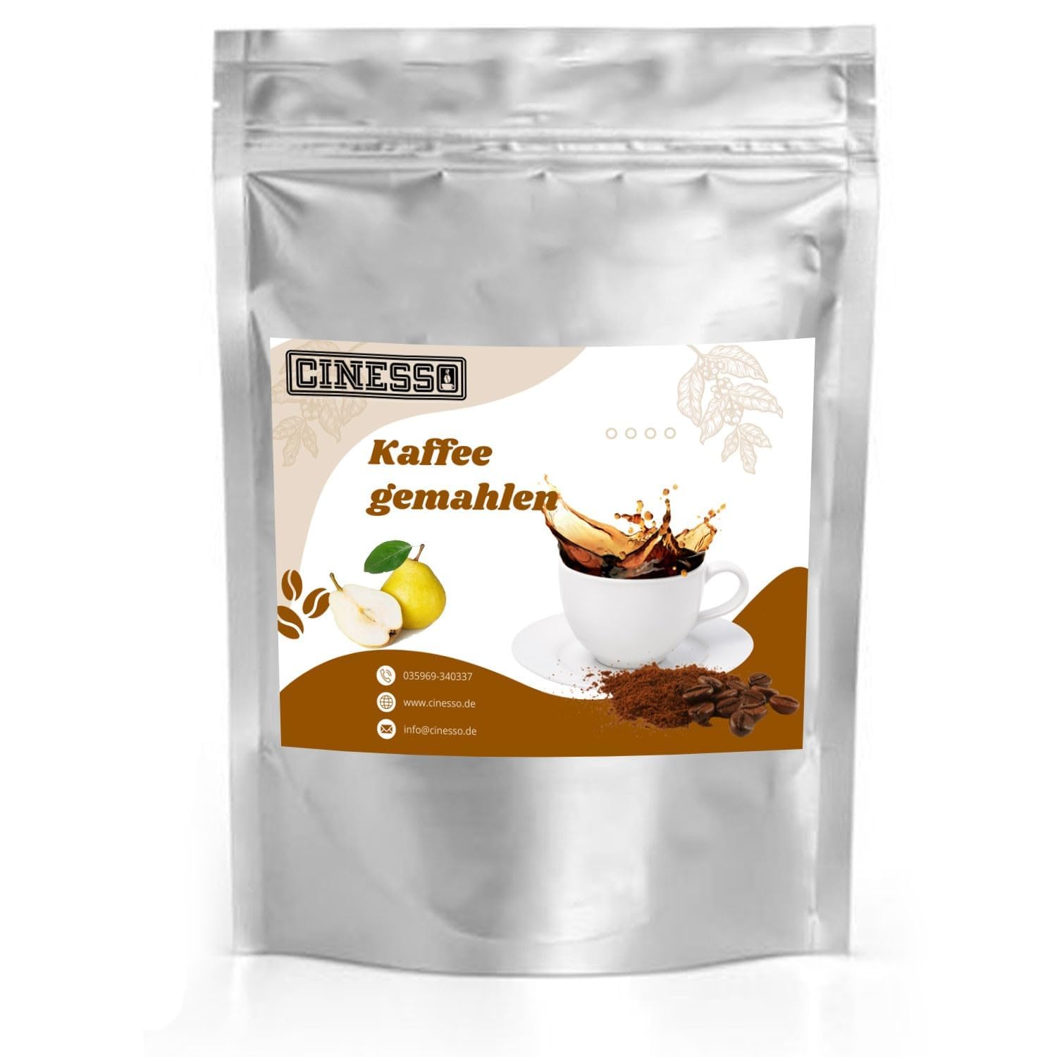 Cinesso Kaffee mit Birnen Geschmack aromatisiertes Kaffeepulver (10000g)