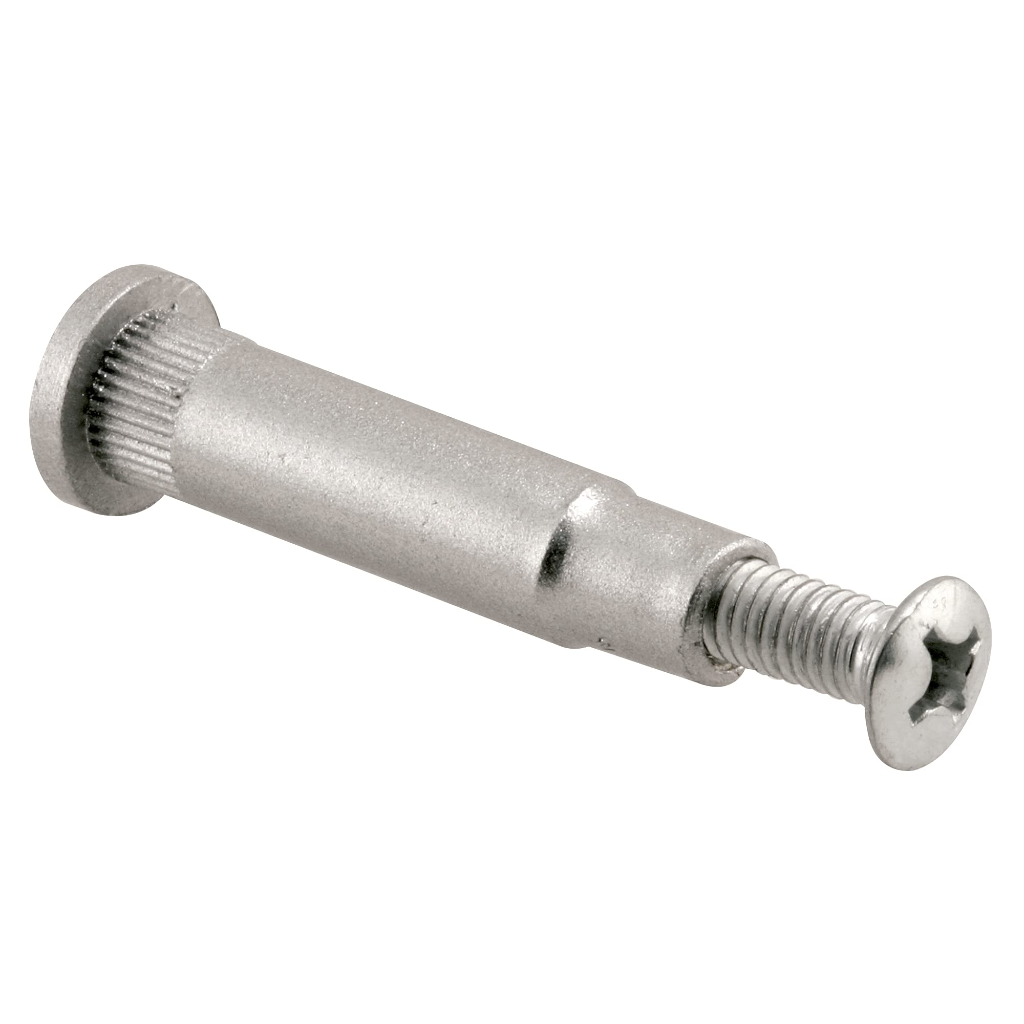 Prime-Line MP4662 Barrel Nut and Bolt Set, Fits 1-3/8 In. to 1-3/4 In., Steel, Zinc-Plated, Phillips (1 Set)