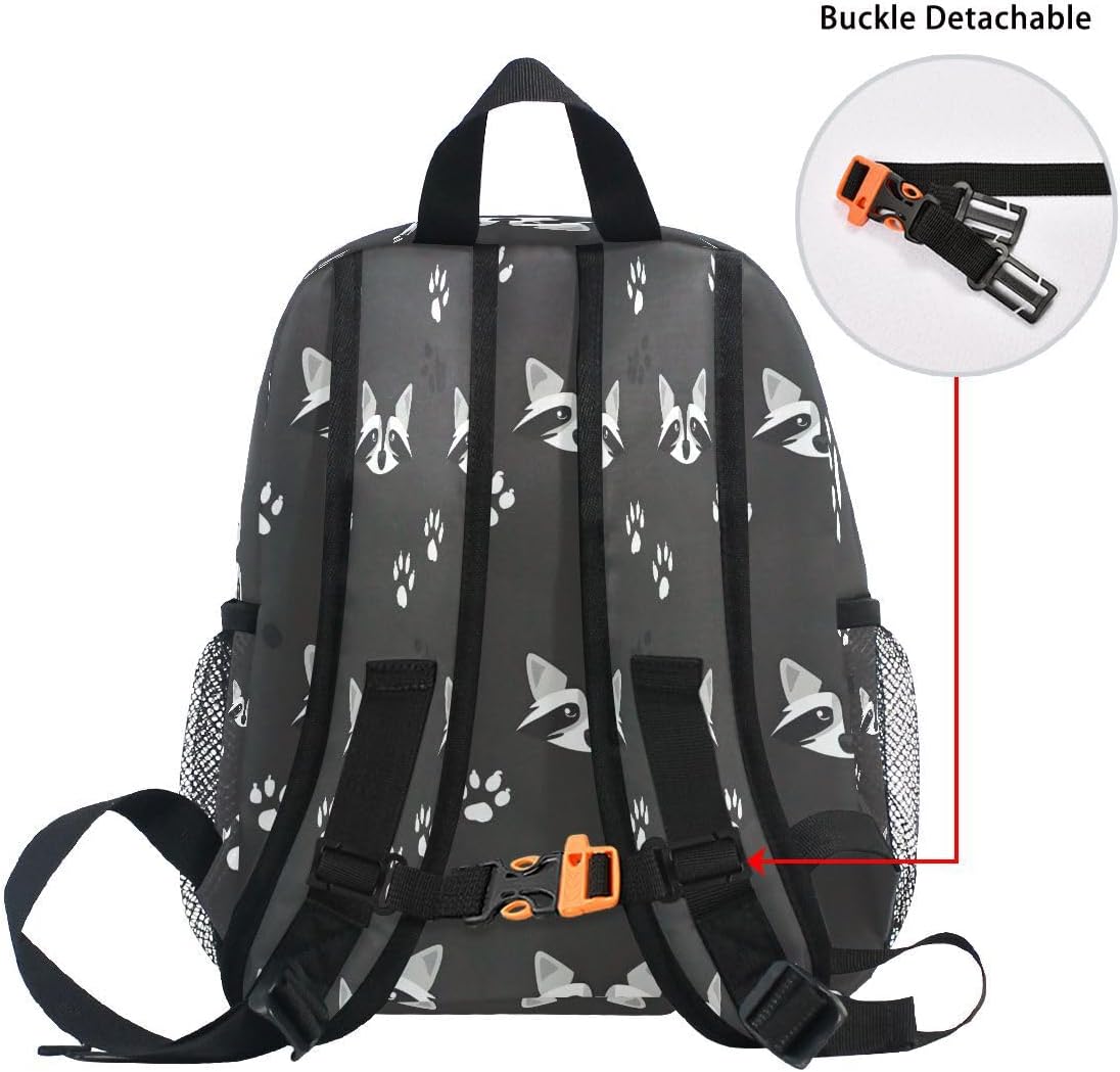 senya Cute Toddler Backpack Mini Travel Bag Raccoon Face for Baby Girl Boy Age 3-7
