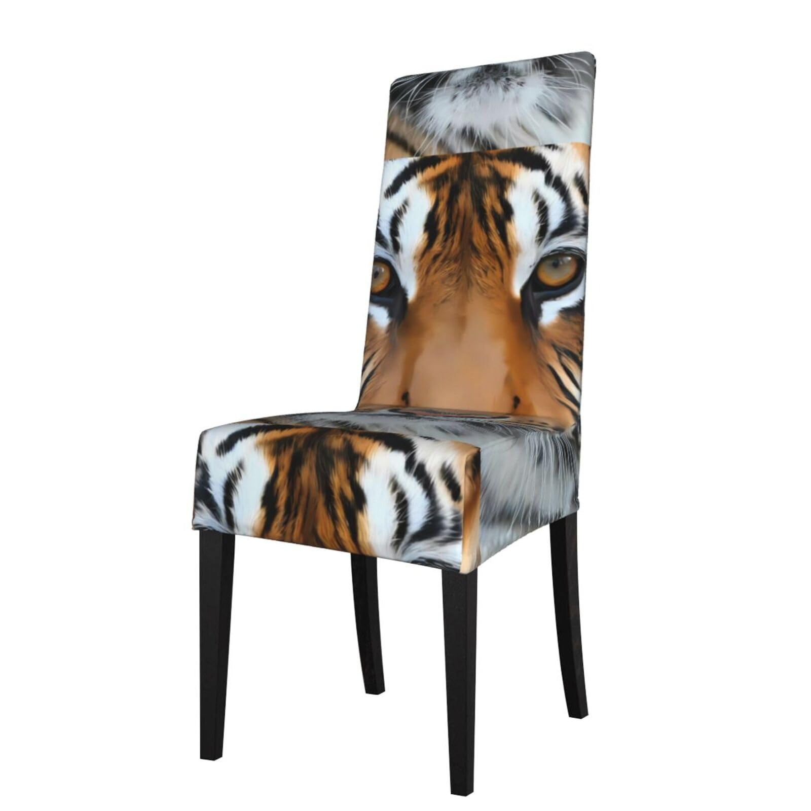 YYHHAOFA Tiger Head Prints Protection Cover for Dining Chair - Stretch Slipcovers, Easy Refresh for Your Dining Room & Event Decor