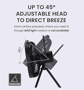 Amazon.com: Claymore V600+ Rechargeable Camping Fan(Black