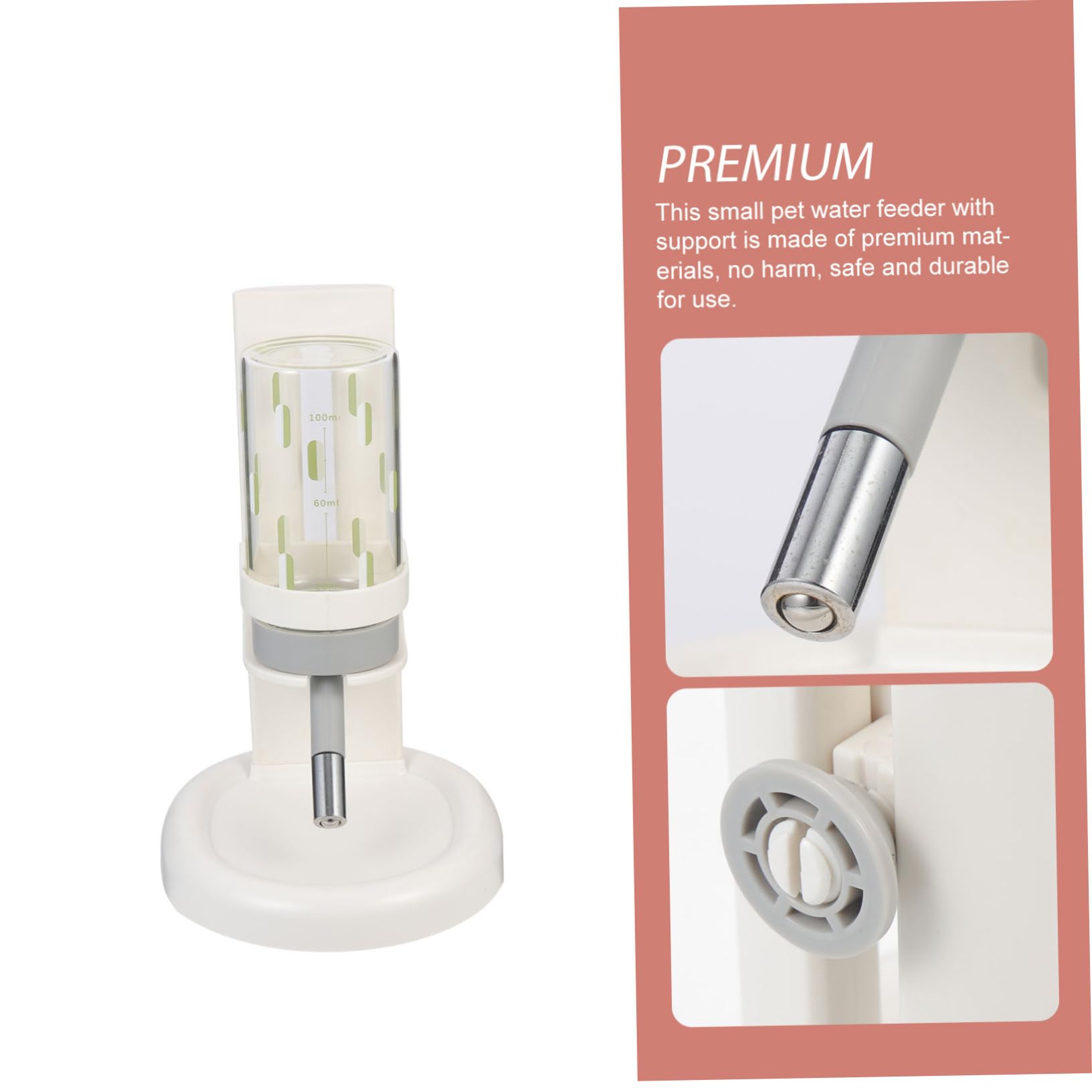 Wasserspender und Auslaufsicherem mit Transparenter Flasche Hamster