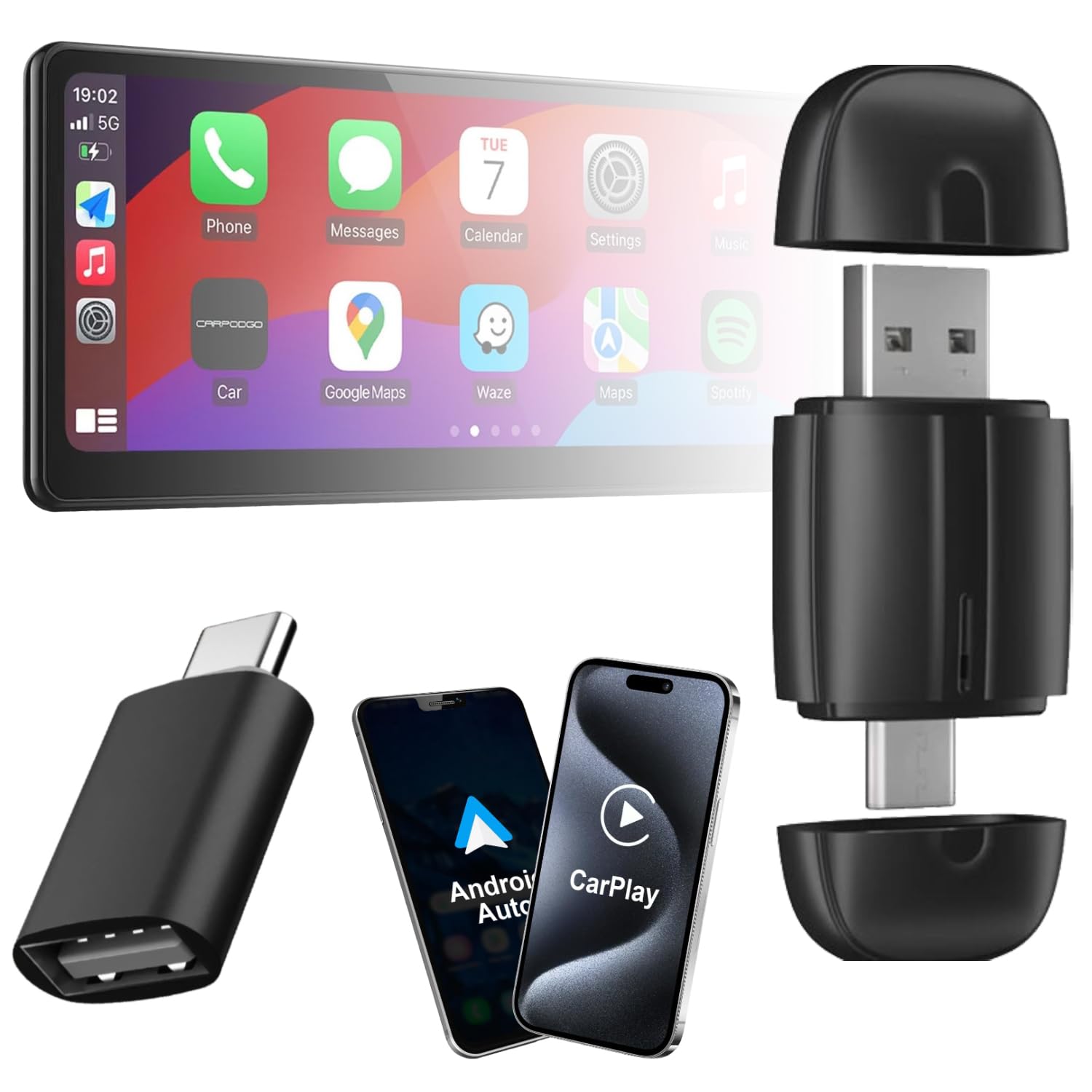 Fast Wireless Car Adapter | Converts Wired CarPlay & Android Auto to Wireless | Stable Bluetooth & WiFi | Compatible with OEM Wired Systems | 6-Month Support (CarPlay 1011)-picture-22
