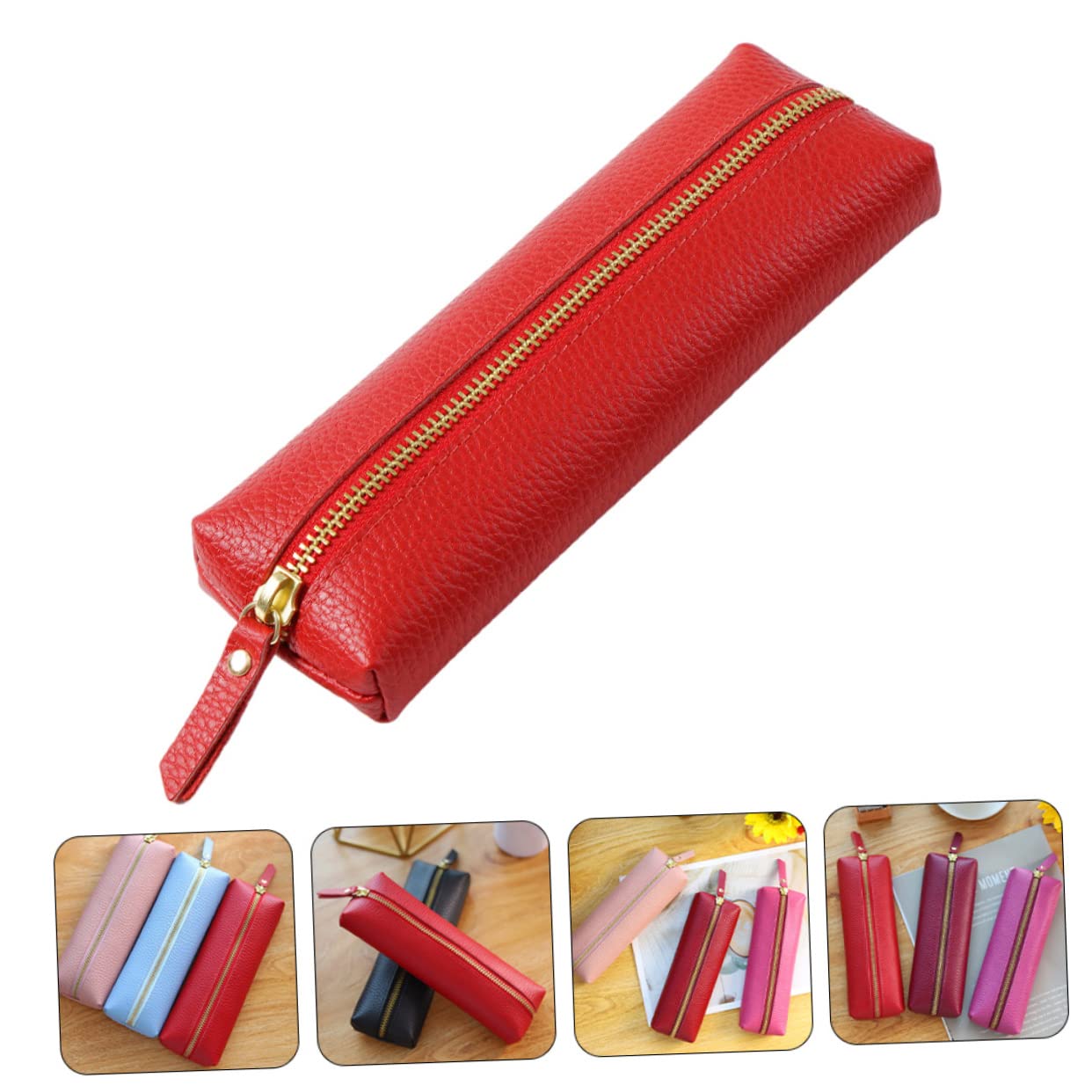 NUOBESTY 3pezzi Astuccio Per Penne Pratico e Leggero Con Design Elegante Per Scuola Ufficio e Viaggi Organizzatore Multiuso Per Matite e Pennarelli e Lavabile