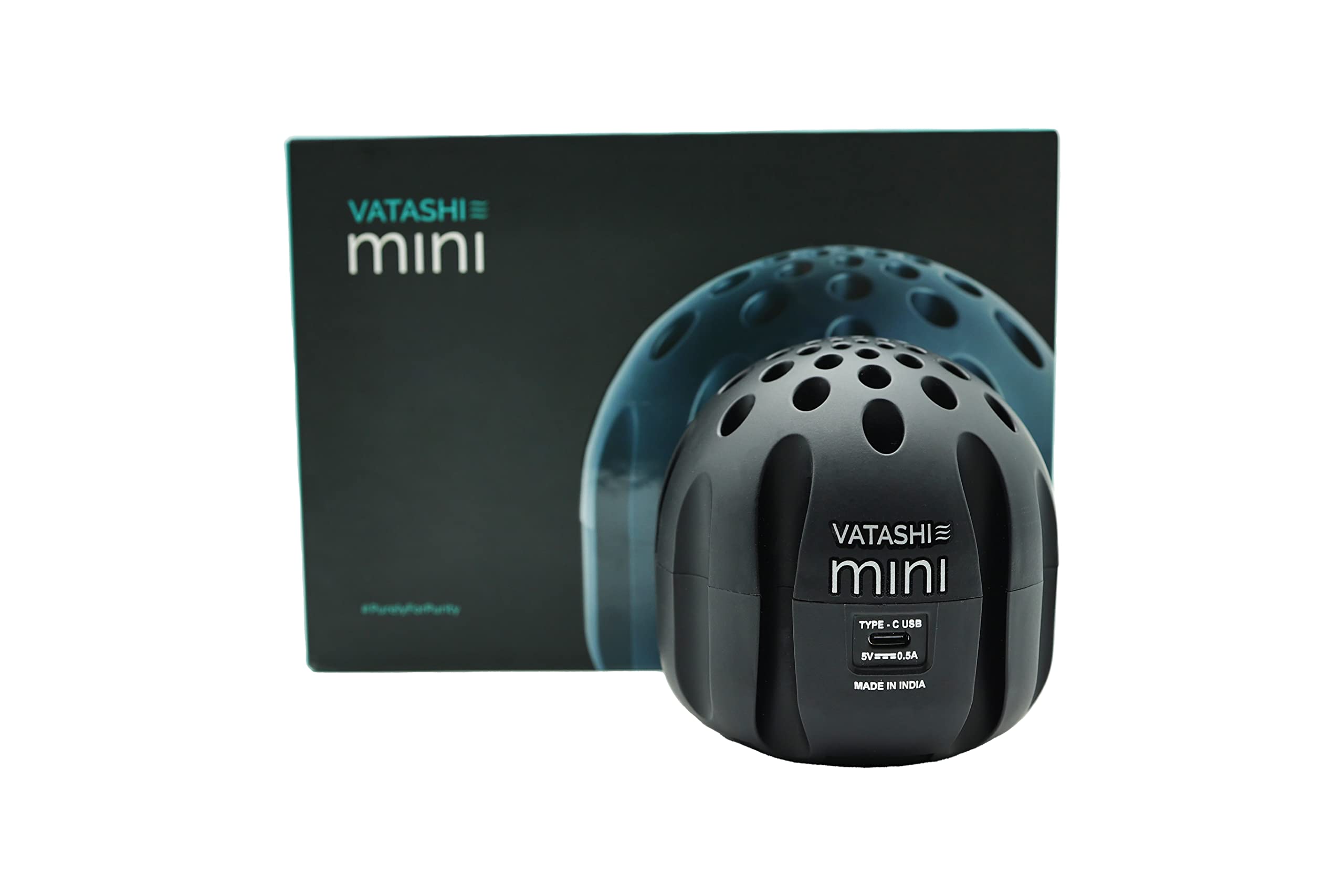 Vatashi Mini Car Air Purifier | True HEPA Media Filter (H13 Grade) with Activated Carbon | Low Noise Level | Purifies 99.9% Air | Ideal for any car – (Black)