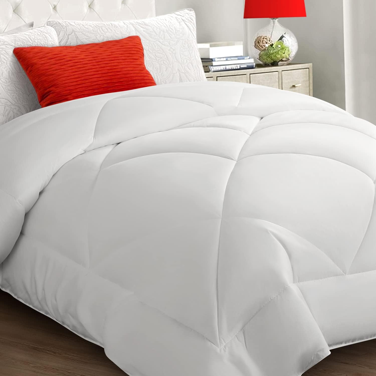CAIMOUR All Season Queen Size Comforter Soft Quilted Down Alternative
