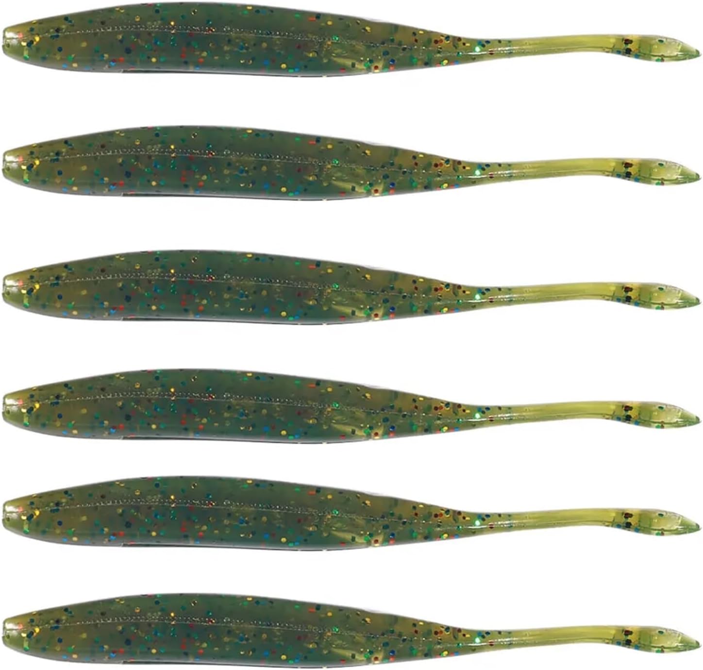 6Pcs Soft Swimbait Wobblers Ocean Rock Tan of Bait Silicone Lures Rubber Soft Baits 9.5Cm-3.1g