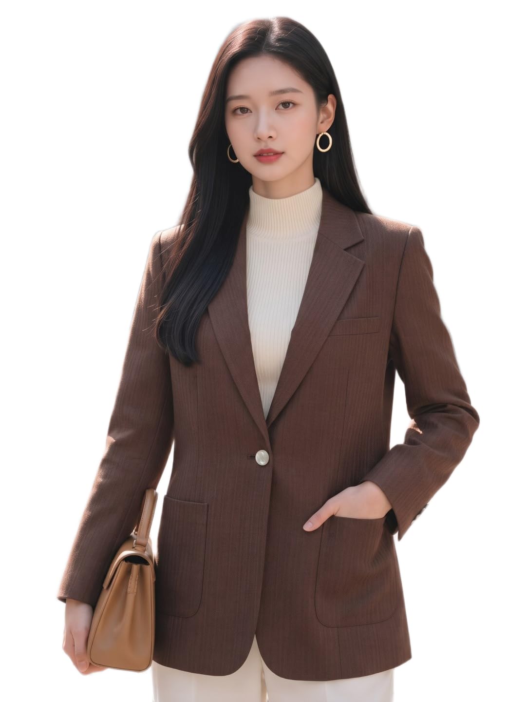 Mocha Tailored Two-Pocket Blazer-picture-45