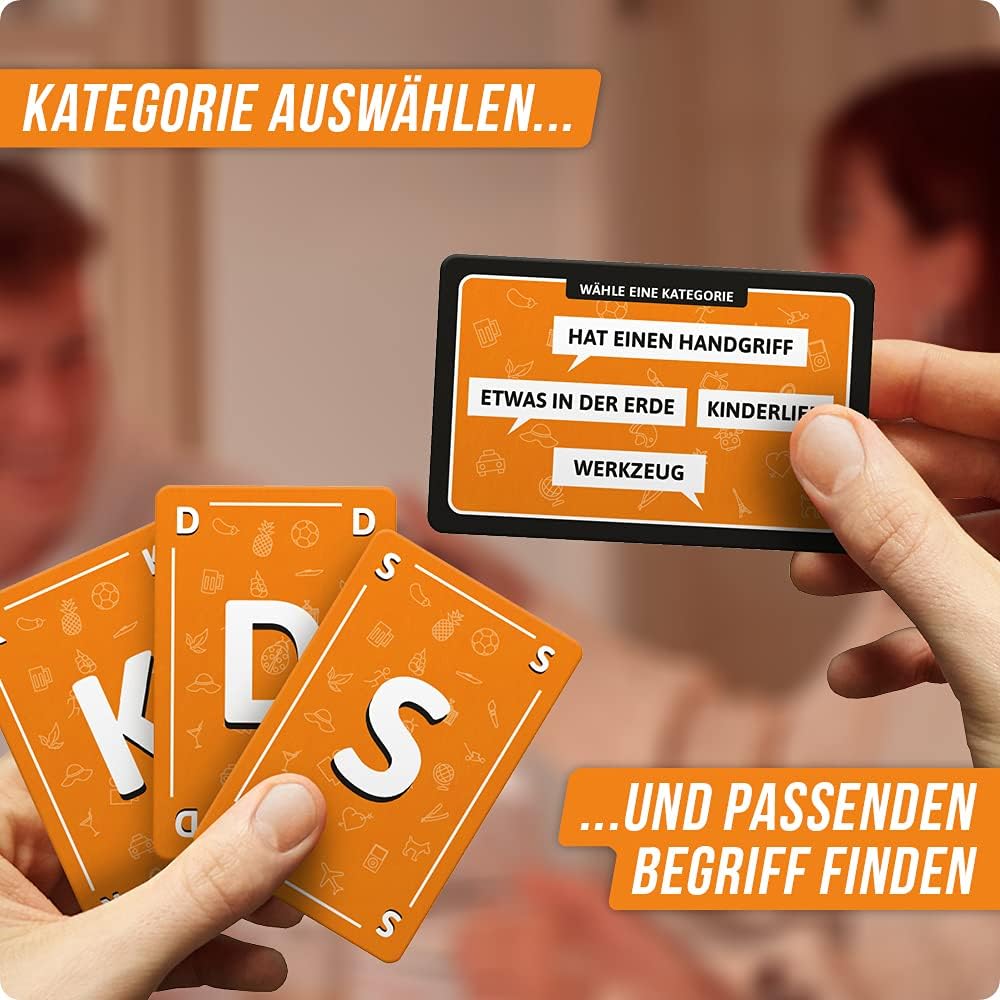 DENKRIESEN Stadt Land Vollpfosten - Classic Duo Game and Block, Card Game, Family Games, Party Games, Secret Santa Gift, Ages 18+ - Image 5