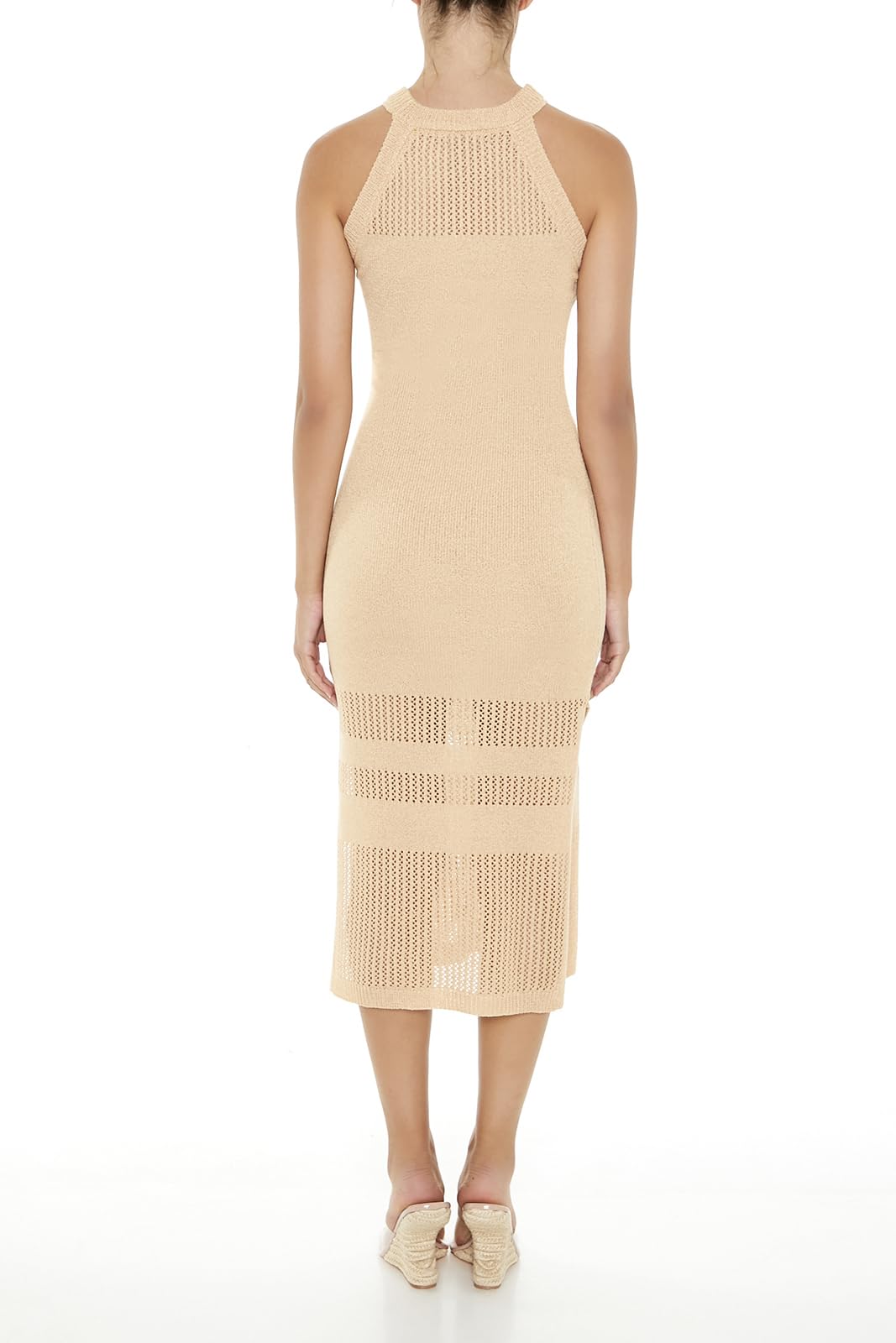 Forever 21 Crochet Sweater Midi Dress Vestito Donna