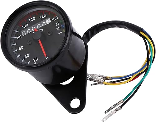 Velocómetro, 1 pieza de señal de retroiluminación LED universal para motocicleta, odómetro y velocímetro (cara negra)