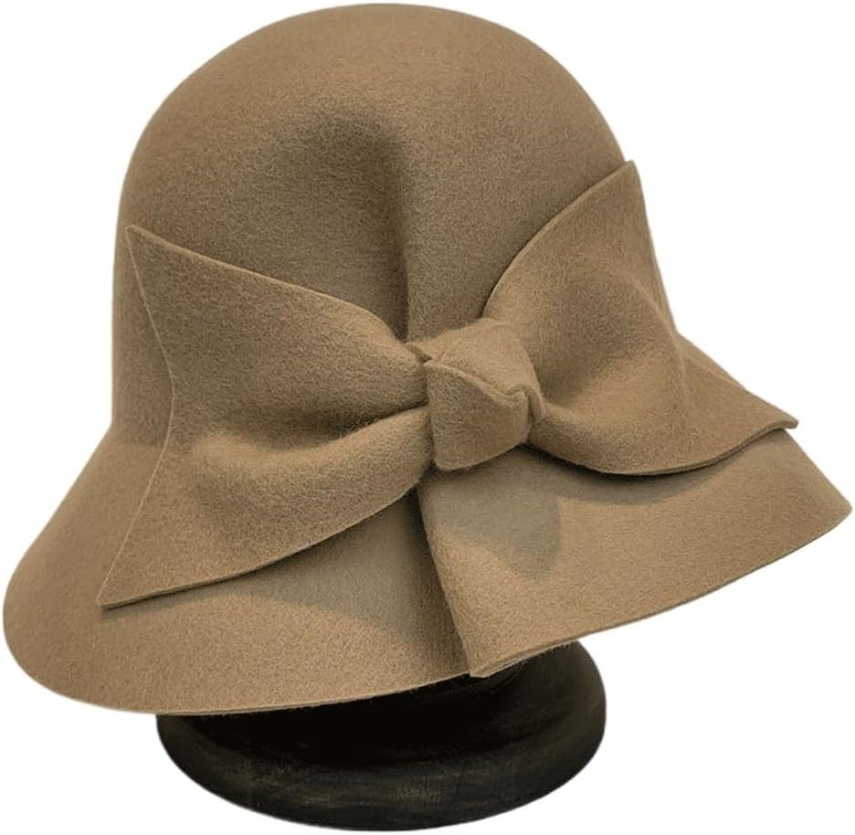 Autumn and Winter Hats: Women's Shopping Outages, Warm, Wide Eaves, Round Top, Pot Hat