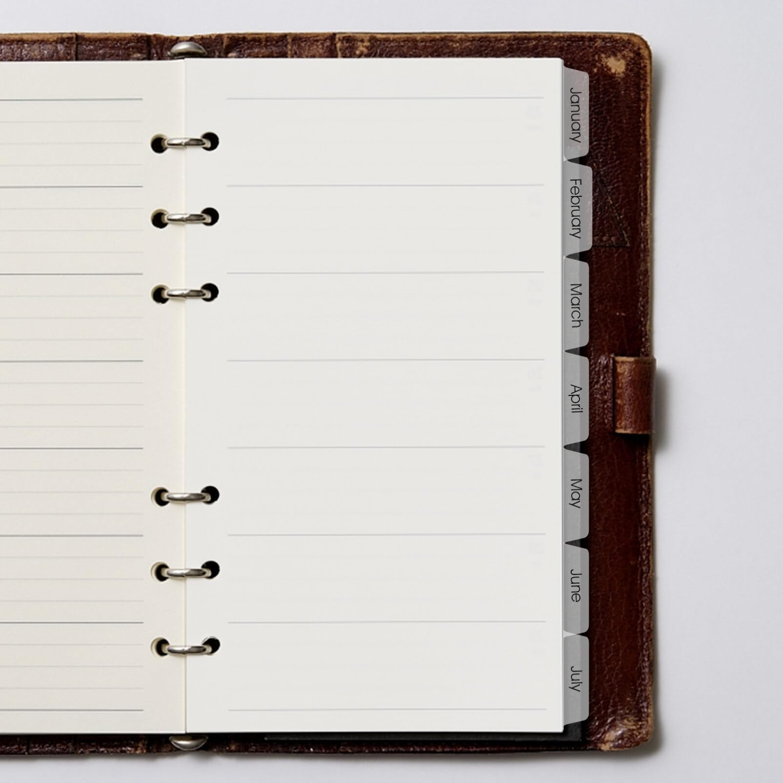 EXCEART Loose-Leaf Binder Dividers 14 Pcs A5 Plastic Notebook Tabs 6-Hole Index Dividers for Organizing Documents Notes in Office School Home Use - Image 3