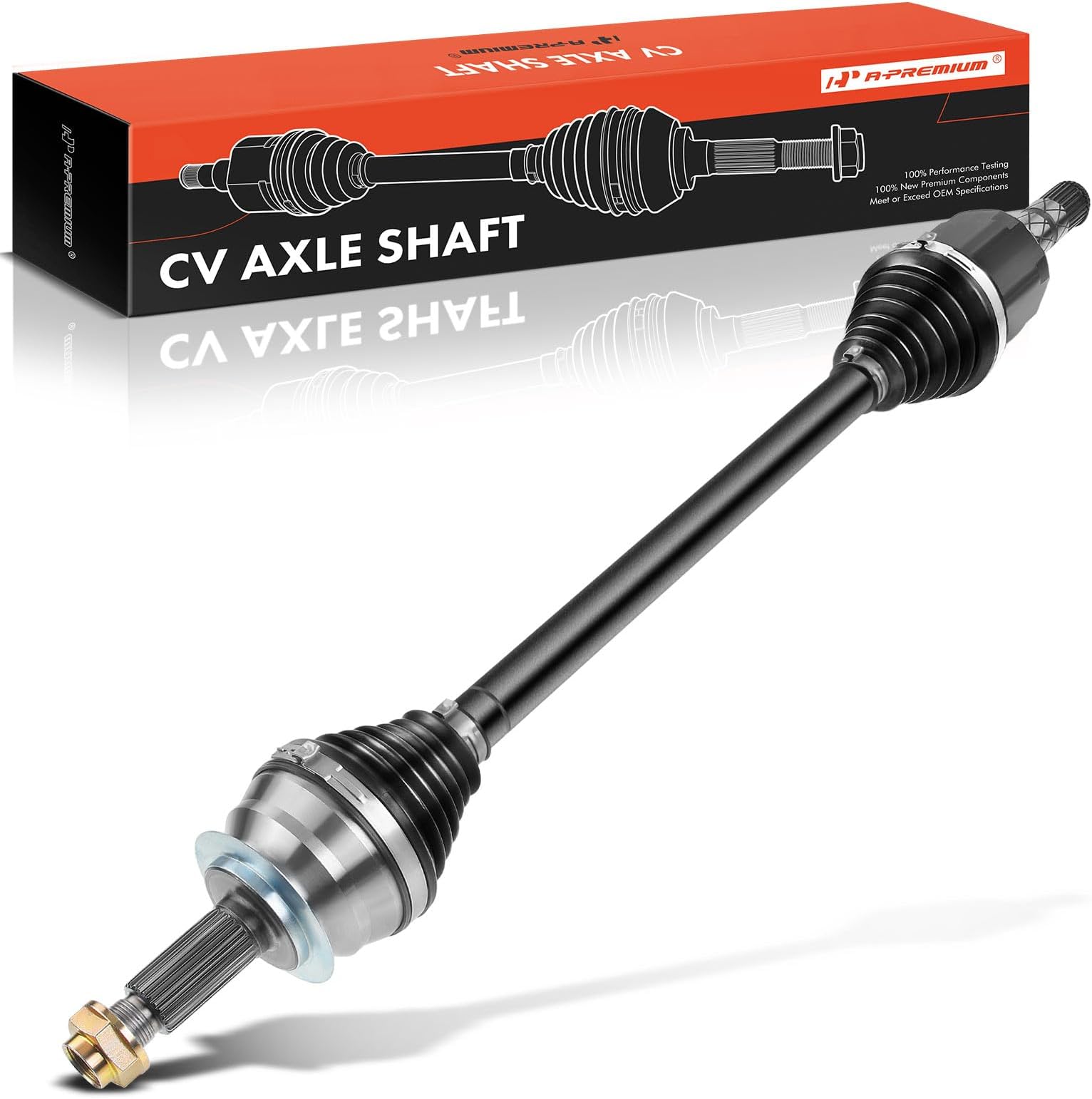 A-Premium CV Axle Shaft Assembly Compatible with Subaru Models - Impreza 2008-2014, WRX 2012-2016, WRX STI 2013-2017, H4 2.5L - Front Left or Right, with Heavy Duty Thermoplastic Outboard Boot