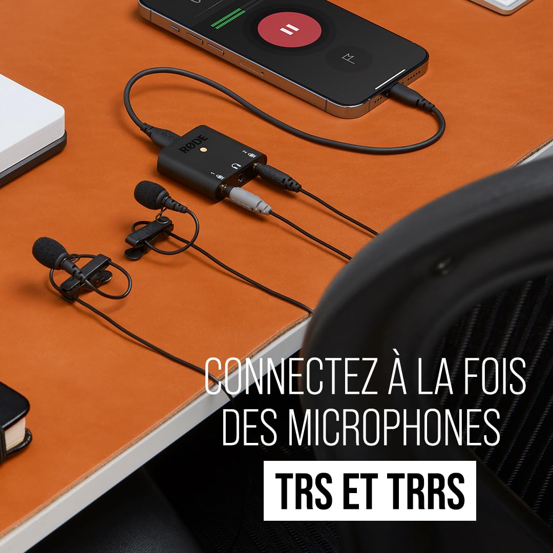 RØDE AI-Micro Interface audio ultra-compacte à deux canaux pour ordinateurs, smartphones et tablettes