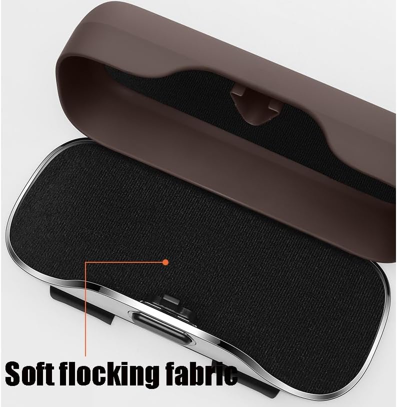 Car Glasses Frames for Jaguar XKE E-Type 1961-1974 Roadster 2-Door, Glasses Holders Sun Visor Glasses Clamp Sunglasses Holder Glasses Clip Visor Accessories,B Grey