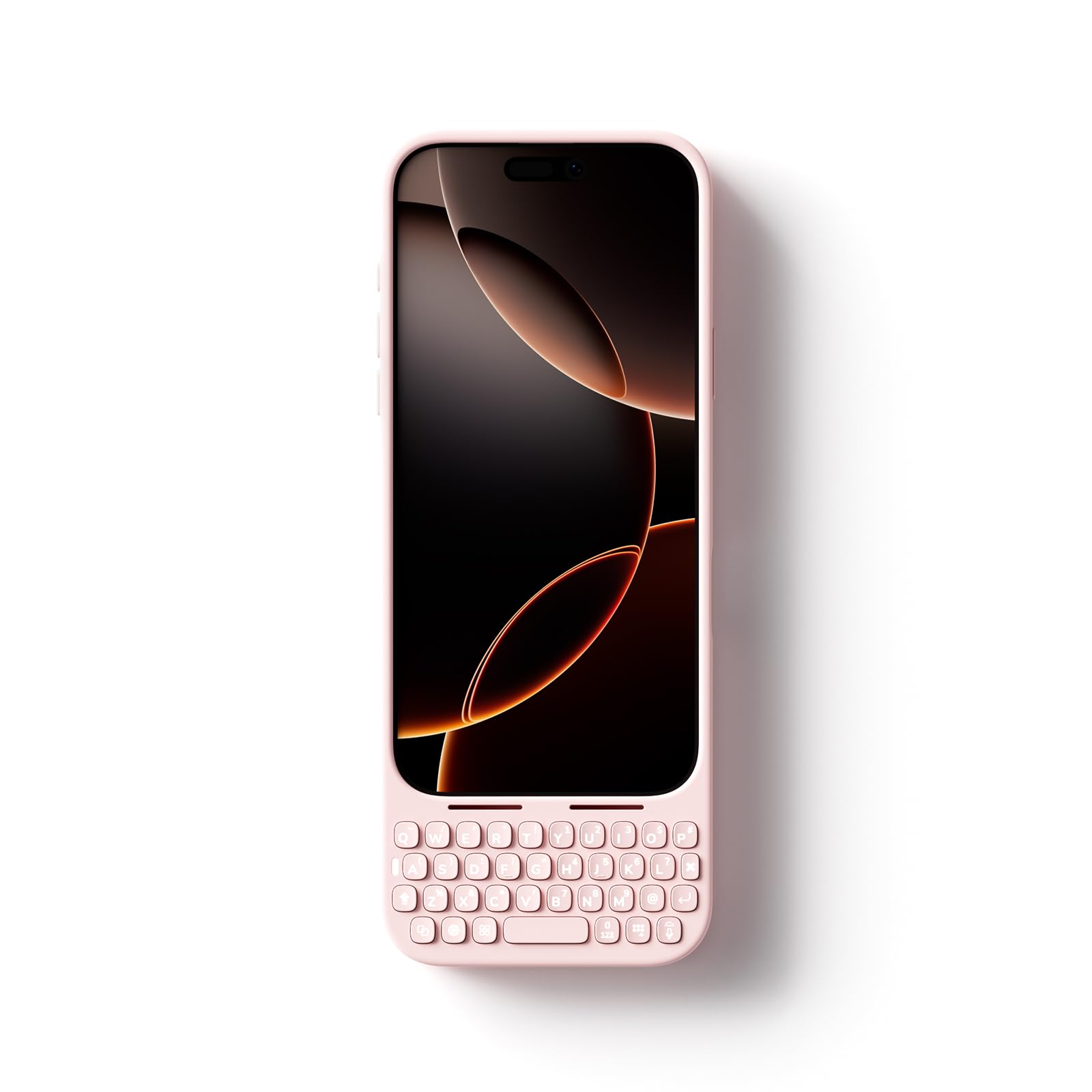 Akko MetaKey Keyboard for iPhone 17 Pro Max Maximize Screen Space Keyboard Case for Accurate Typing, Pink