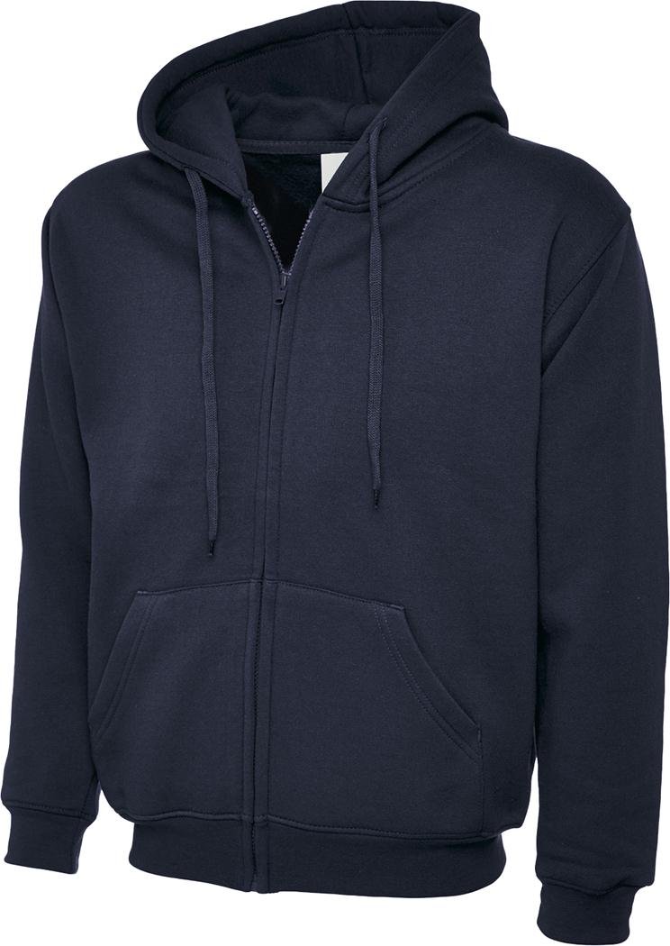 Shoppersbay Uneek Uc504 Adults Classic Full Zip Hooded Sweatshirt Navy 3XL