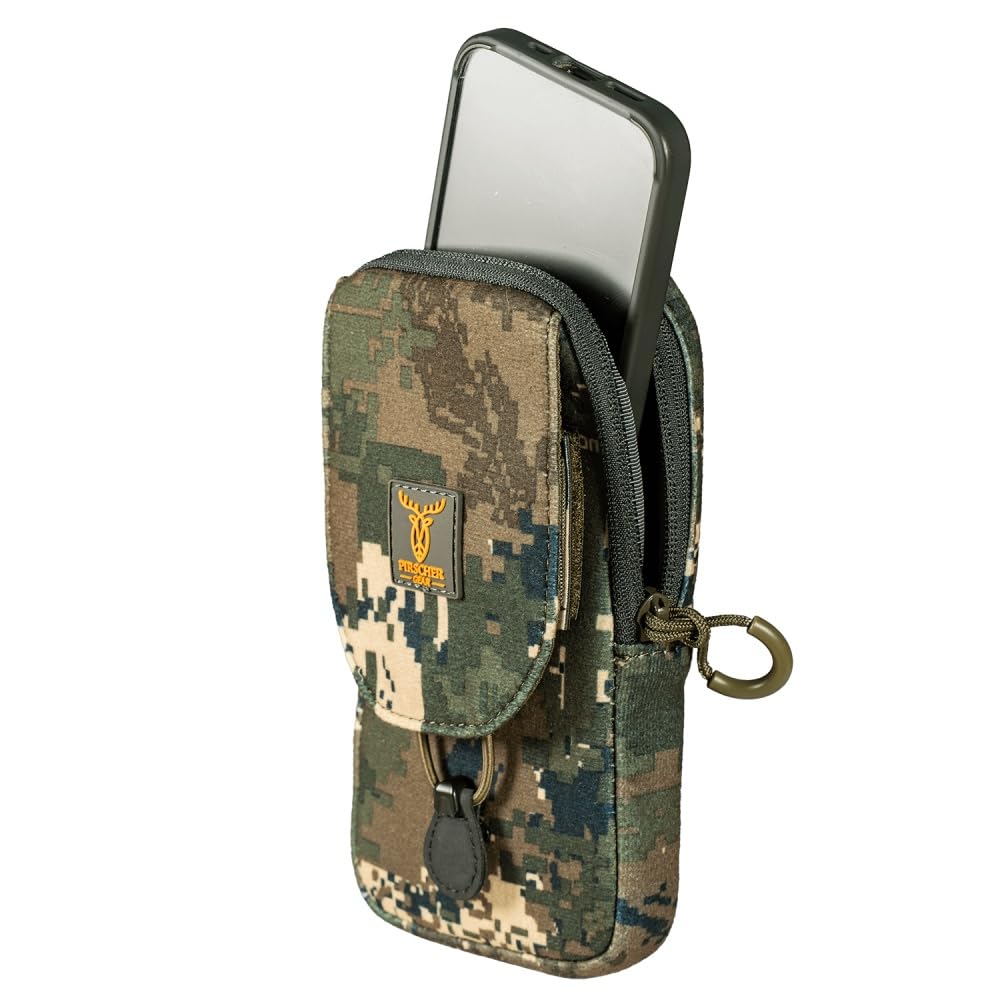 Multi-Tasche (Optimax 2S) für Fernglastasche, Bino Harness - Universaltasche, Handytasche für die Jagd und Pirsch, geräuschlos, getarnt, Camo, Molle, modular