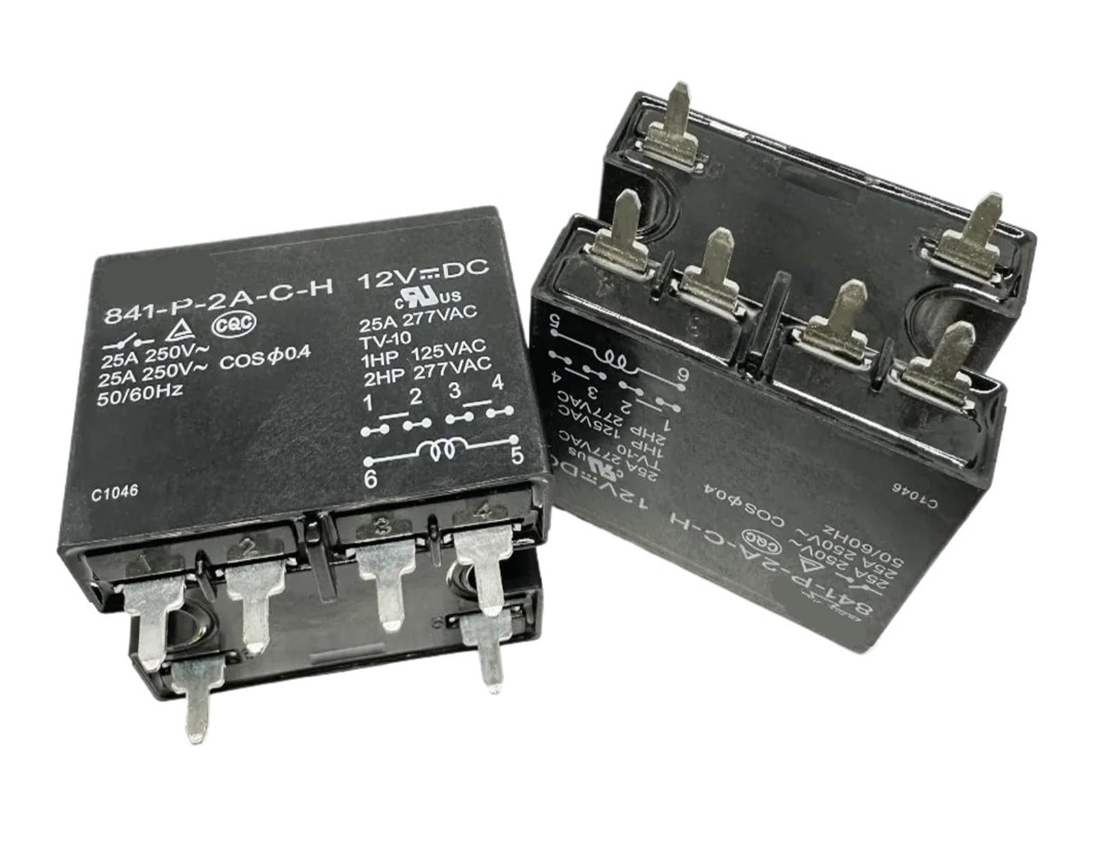 PKNVKZIDK 1pc 841-P-2A-C-H 12VDC Relay 6 pins