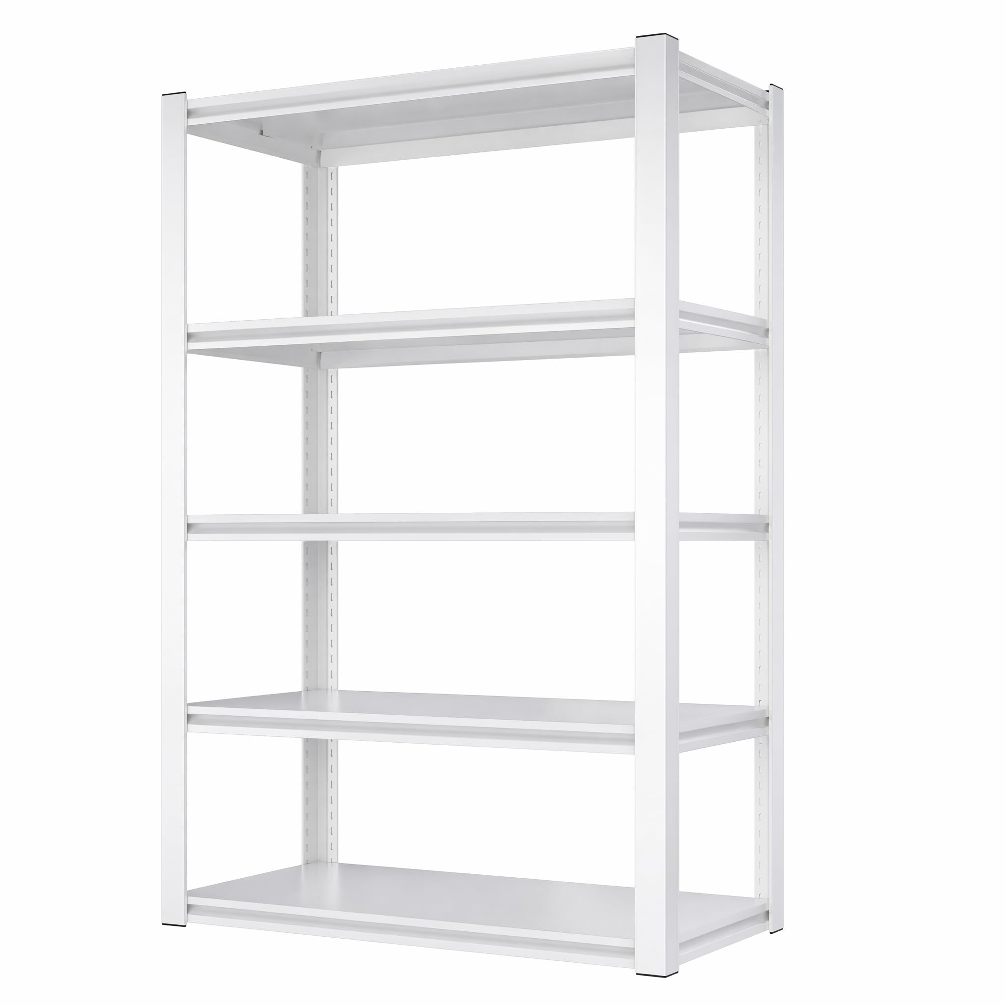 Himimi Étagère de Rangement Charge Lourdes 1000kg, 90 x 40 x 182 cm, Rayonnage de Garage à 5 Niveaux avec Plateaux Réglables, Étagère Métallique sans Vis pour Atelier, Cave, Entrepôt, Cuisine - Blanc