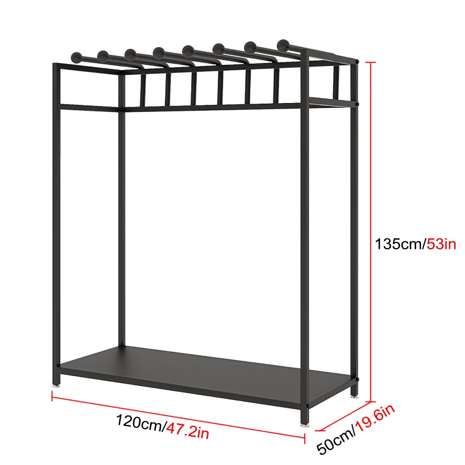 Générique Présentoir en métal Robuste pour courtepointes, draps, Foulards, Rideaux et Serviettes - Barre de Suspension pivotante - Peut Supporter jusqu'à 15 kg - Organisateur Commercial (Noir)