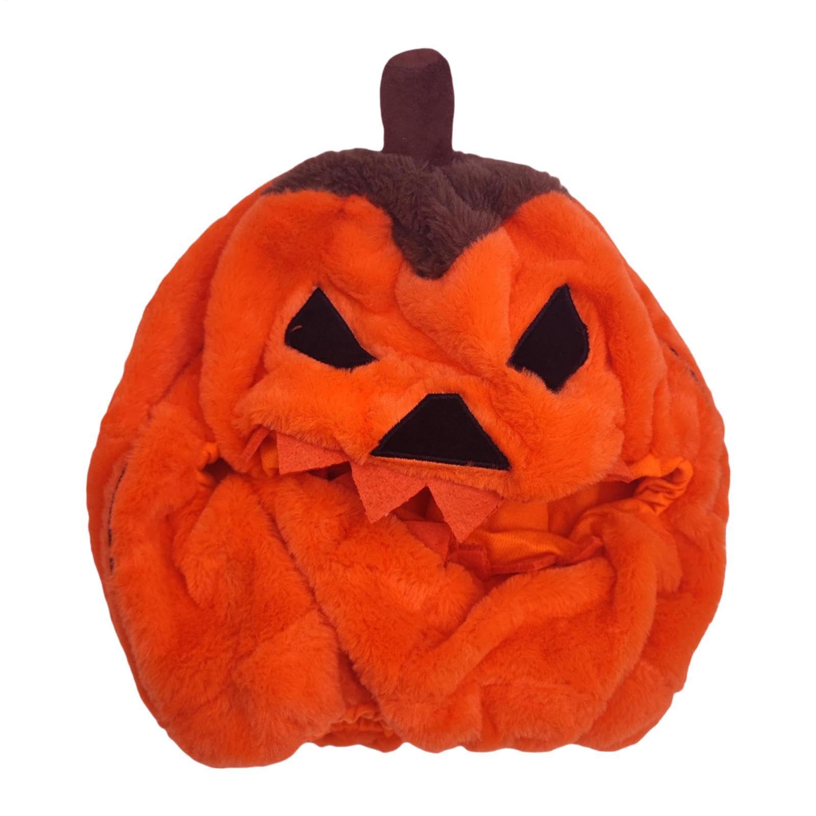 Pumpkin Motorcycle Helmet Cover Elastic Plush Halloween Pumpkin Protector
