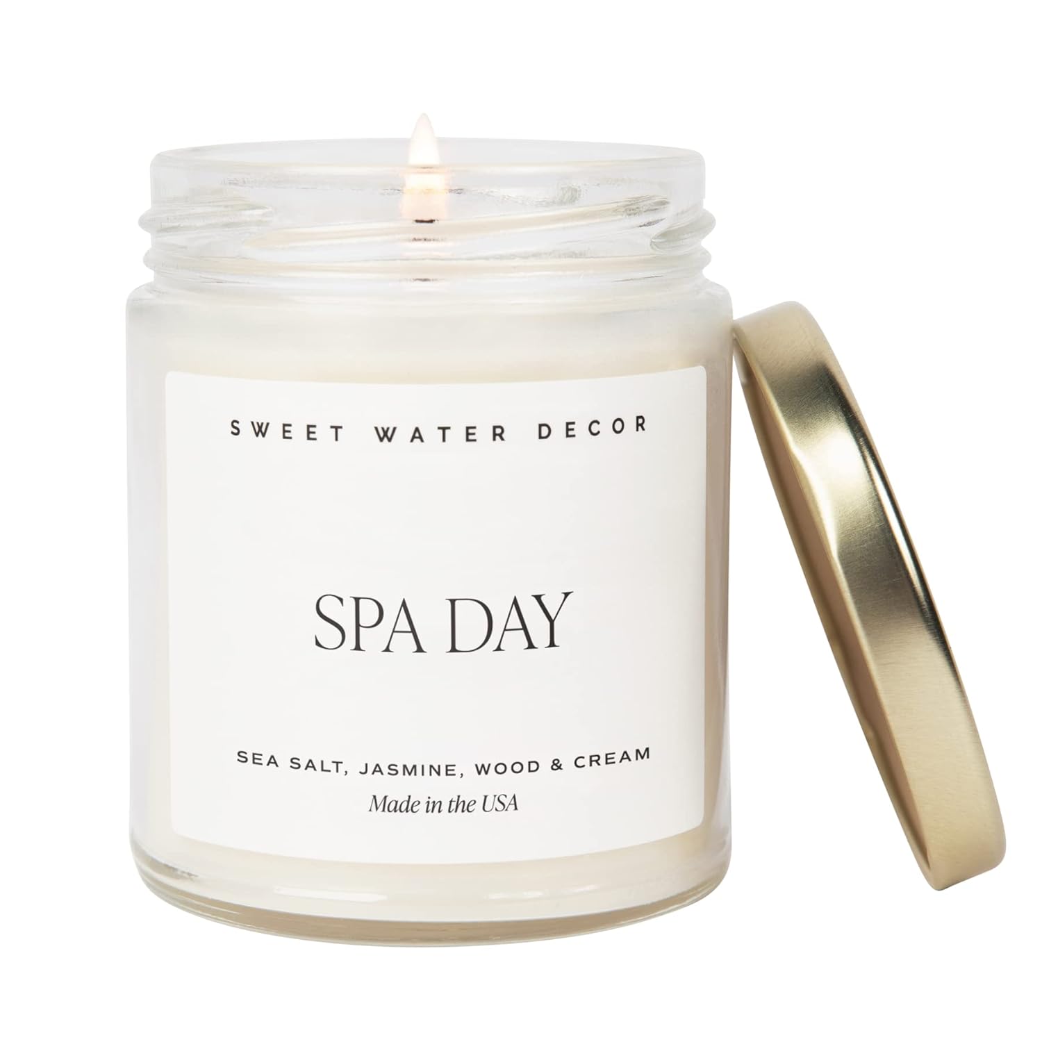 Sweet Water Decor Spa Day Soy Candle Sea Salt, Jasmine