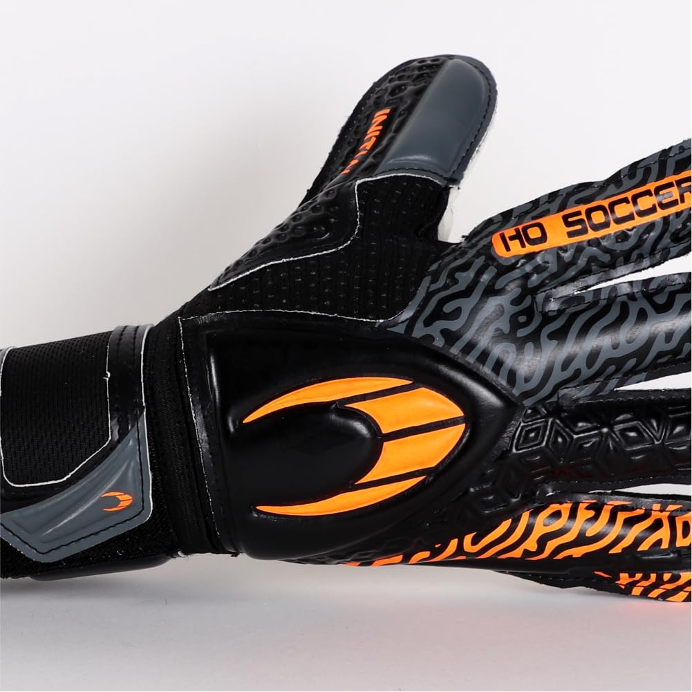 HO Soccer Game Orange Gants Gardien Enfant – Paume Grippy, Coupe Négative Slim Fit, Ultra Légers & Durables
