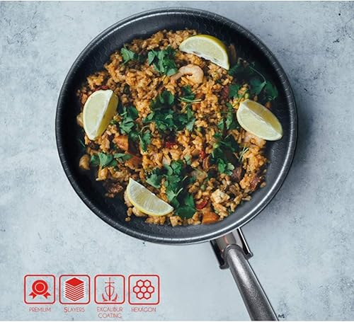 Miniatura 3 de ALTEN BACH - Sartén para wok románica de 3 capas, antiadherente, acero inoxidable, aluminio, 8 pulgadas, 10 pulgadas, 11 pulgadas, 12 pulgadas (11.8