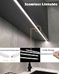 LED Under Cabinet Lighting 6pcs 30 cm Seamlessly Linkable Strip Light Bars for Cabinet, Kitchen, Shelf, Workbench, Cupboard Lighting, 1200 Lumen Cold White 6000K
