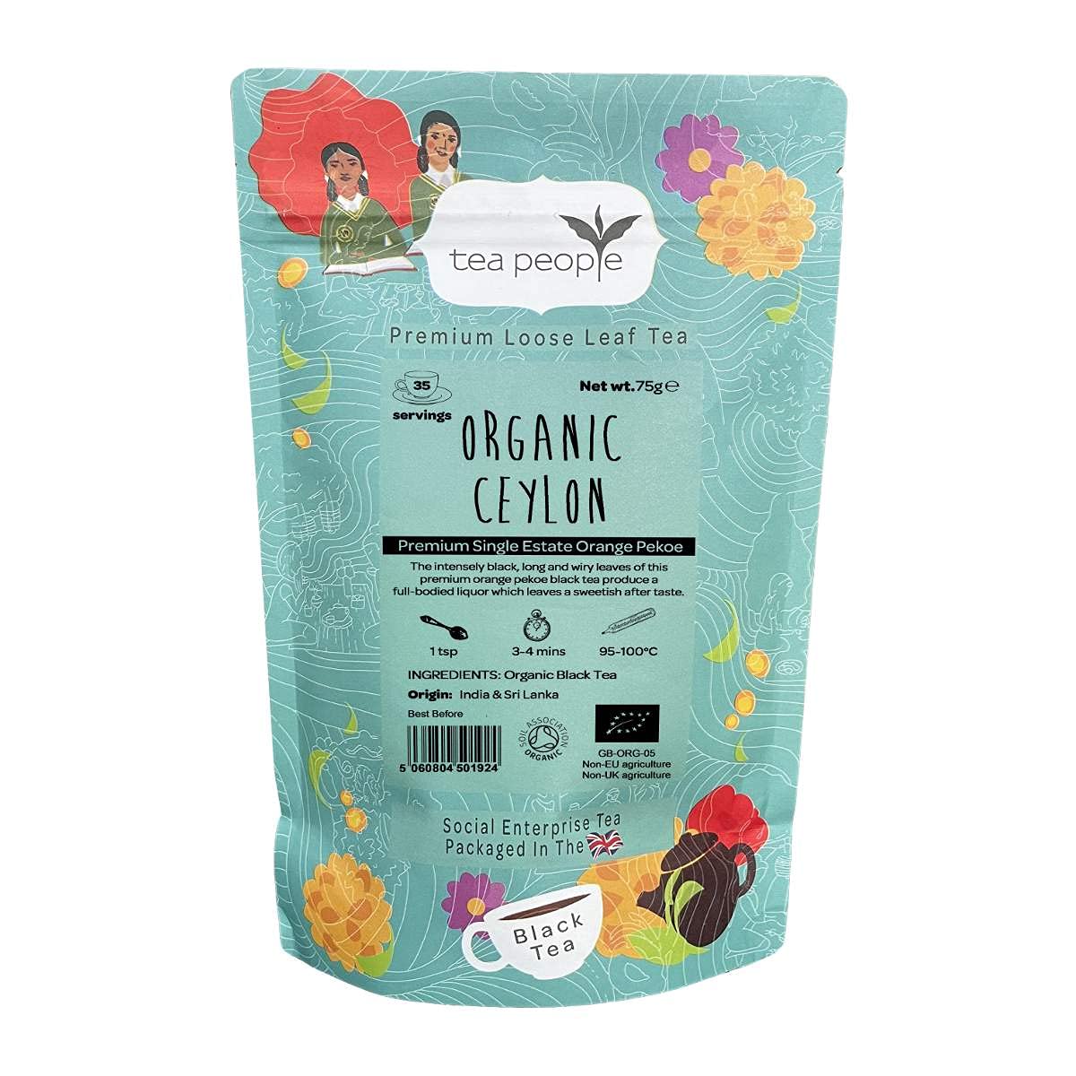Tea People Organic Ceylon Black - 60g Retail Pack
