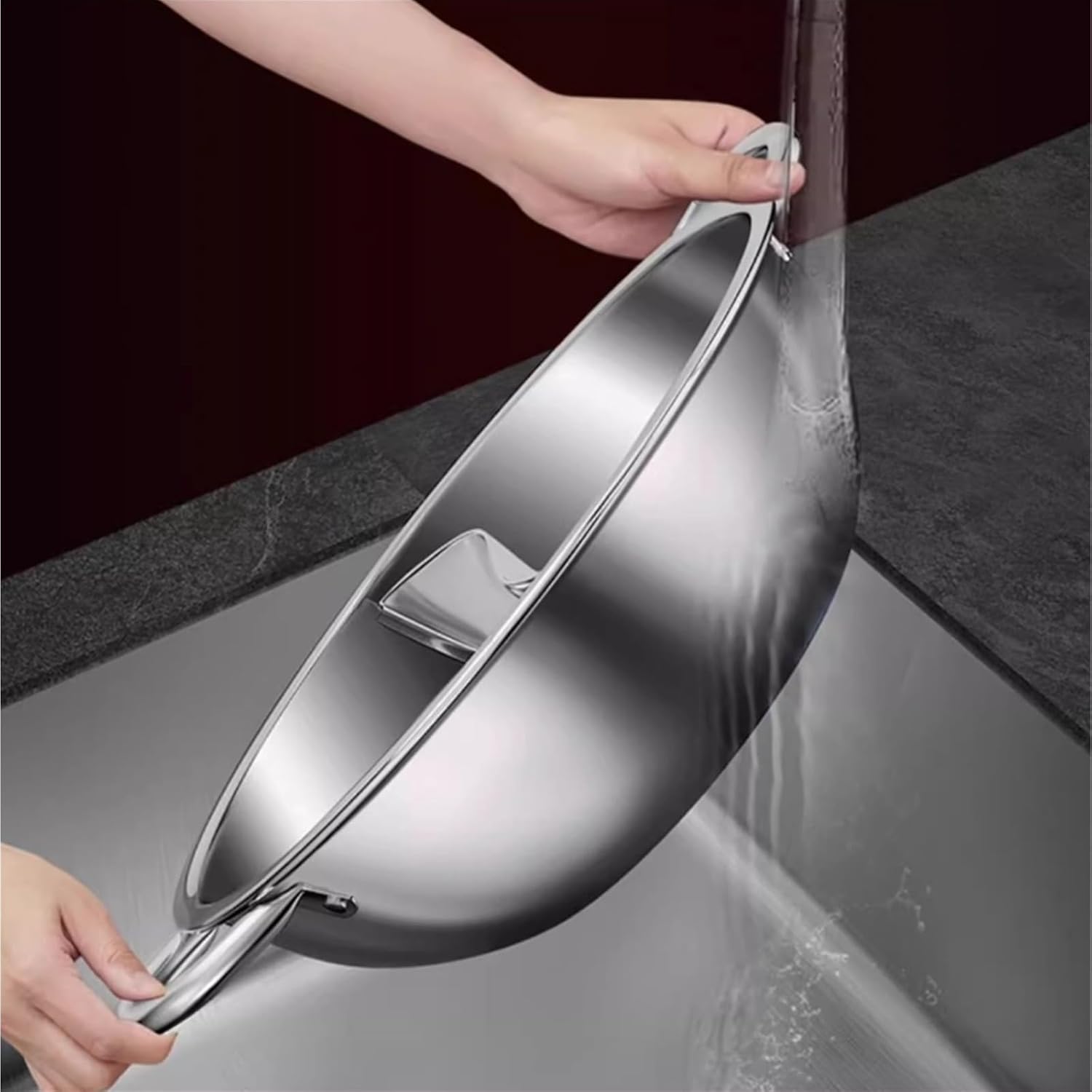 Copper hot Pot， Hot Pot with Divider Stainless Steel Shabu Shabu Pot Dual Sided Soup Pot Chinese Hot Pot Chinese Hot Pot,Silver-32cm(28cm)