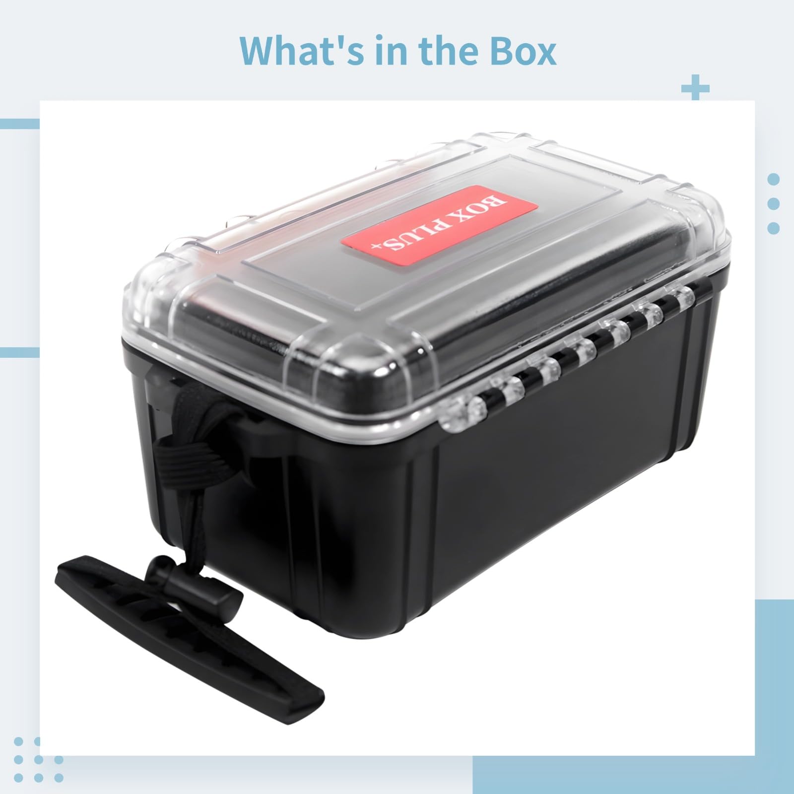 Générique Boîte de Rangement étanche en Plastique avec Mousse pour appareils électroniques et Objets de Valeur, Organiseur Portable Anti-poussière et antichocs avec Sangle