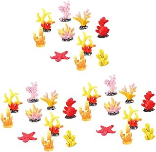 30 Peças De Ornamento Para Ornamento De Resina De Peixe-Paisagem Aleatória Estilo Coral Decoração De Plantas Aquáticas Ornamento De Aquário Artificial Decoração De Tanque Paisagem