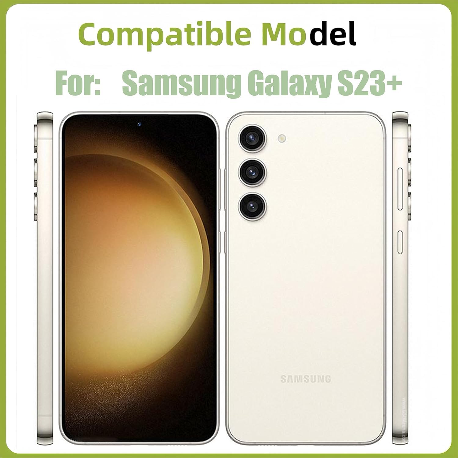 Wyświetlacz OLED do Samsung Galaxy S23+ SM-S916B, SM-S916B/DS, SM-S916U [z ramką] [z odciskami palców] [6,6 cala] wyświetlacz dotykowy LCD z zestawem narzędzi