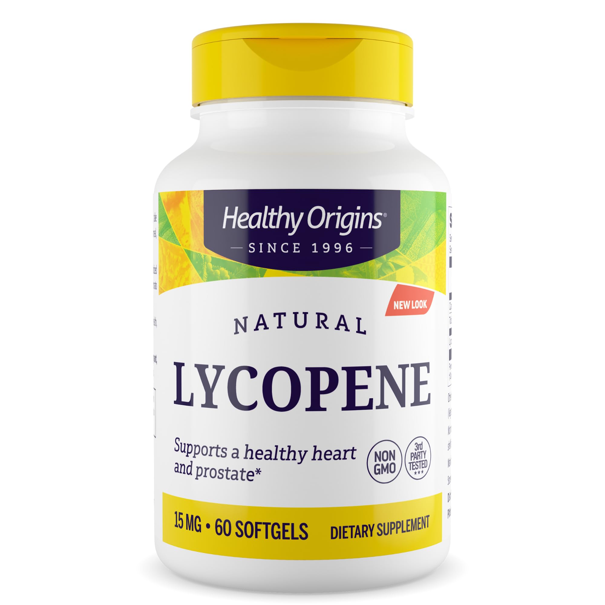 Healthy Origins Lycopene 15 mg, Natural Tomato, 60 Softgels 60 Count (Pack of 1)