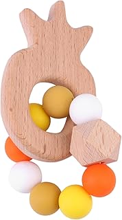ibasenice 1 Peça Mordedor Pulseira Brinquedos Para Bebês Mordedor Infantil Brinquedos De Madeira Brinquedo Infantil Mordedor Molar Dentes Haste Molar Brinquedo De Moagem De Madeira Haste