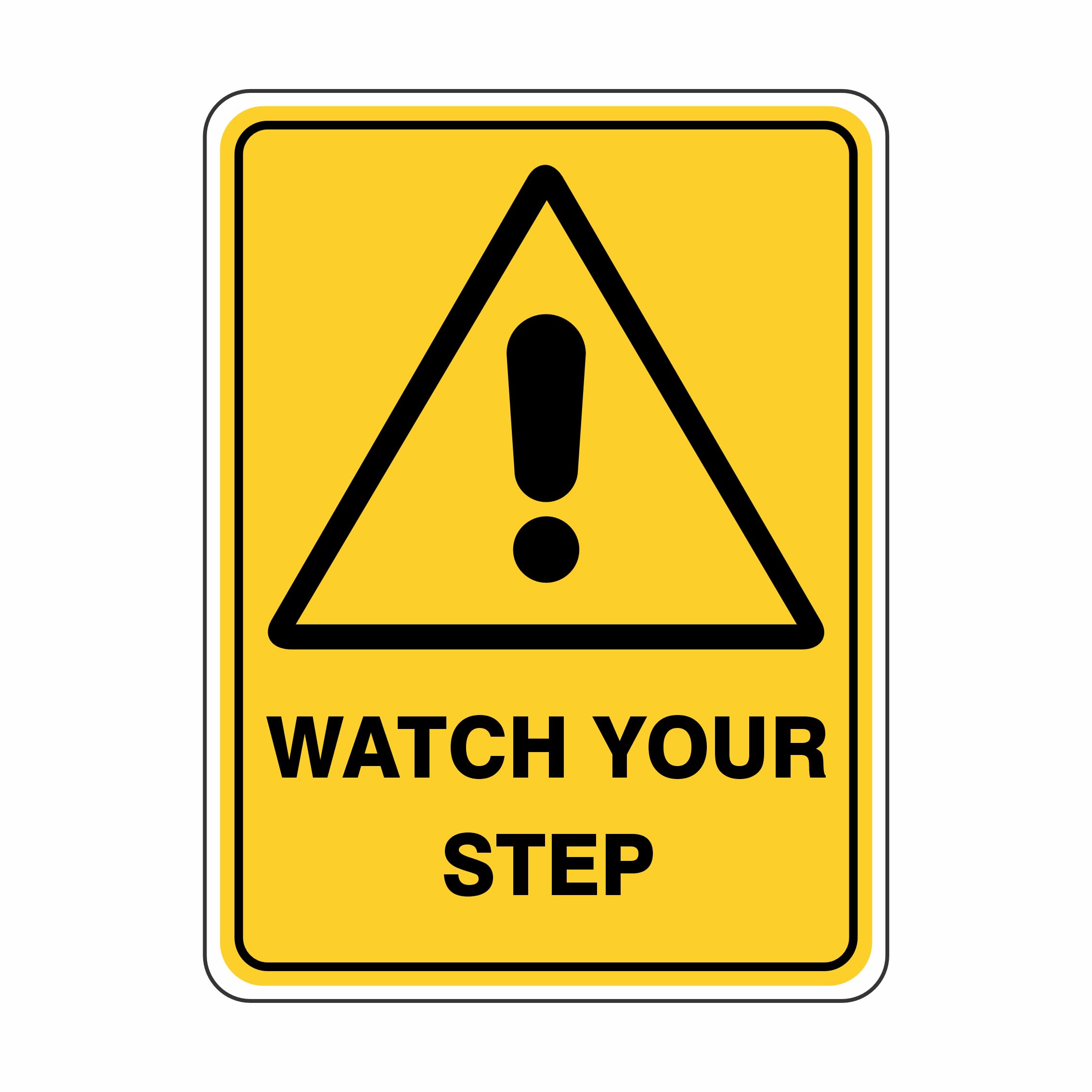 Watch Your Step Warning Signs Metal Tin Sign 8 x 12 inch for Industrial & Commercial Series