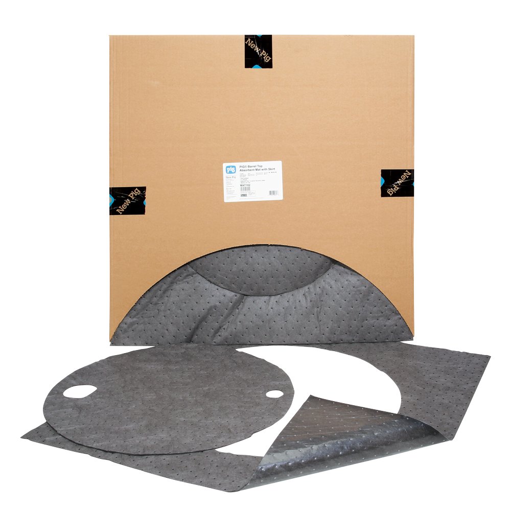 New Pig Barrel Top Absorbent Mat with Skirt, for 55-Gallon Drums, Keep Drum Tops Clean, Heavyweight, 83 oz Absorbency, 22