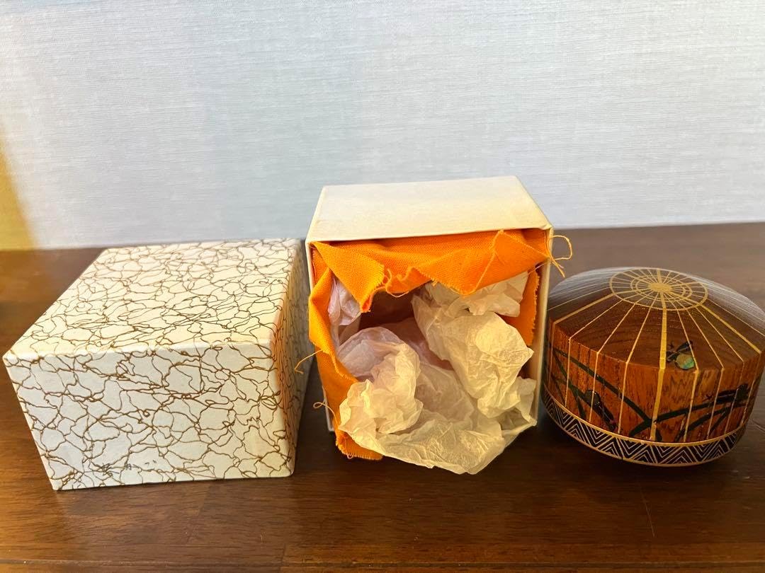 木製 漆塗り 沈金•蒔絵 漆器 香合 3個セット 単品売りも可 木製 漆塗り