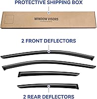 Vista 249 de Viseras de ventana in-Channel, protectores contra la lluvia para 2011-2023 Dodge Charger, visores de ventilación de ventana con deflectores