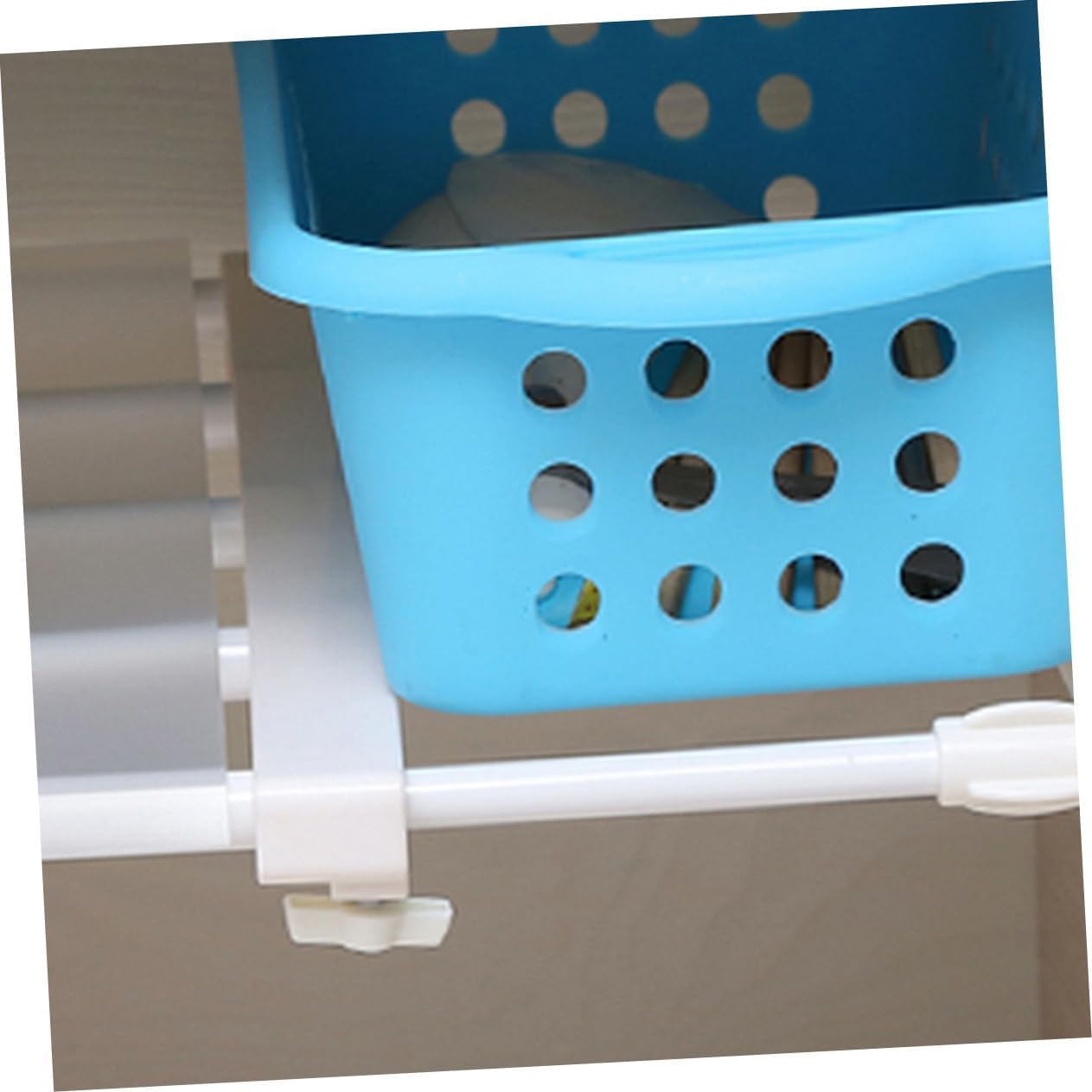 KOMBIUDA 1set Expandable Closet Shelf Rack Heavy Duty Dividing Shelf for Wardrobe Storage Versatile Tension for Bathroom Kitchen and More