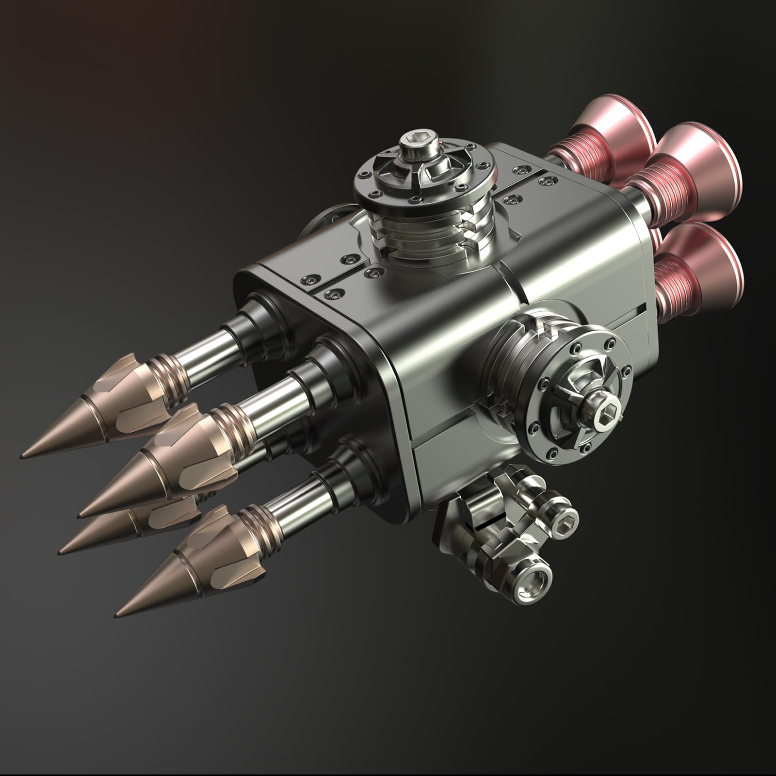 Metalowe puzzle 3D, pająk, zestaw modelarski dla dorosłych ze światłem, metalowe puzzle 3D, zestaw modelarski z bronią, zabawka na biurko, prezent dla dorosłych