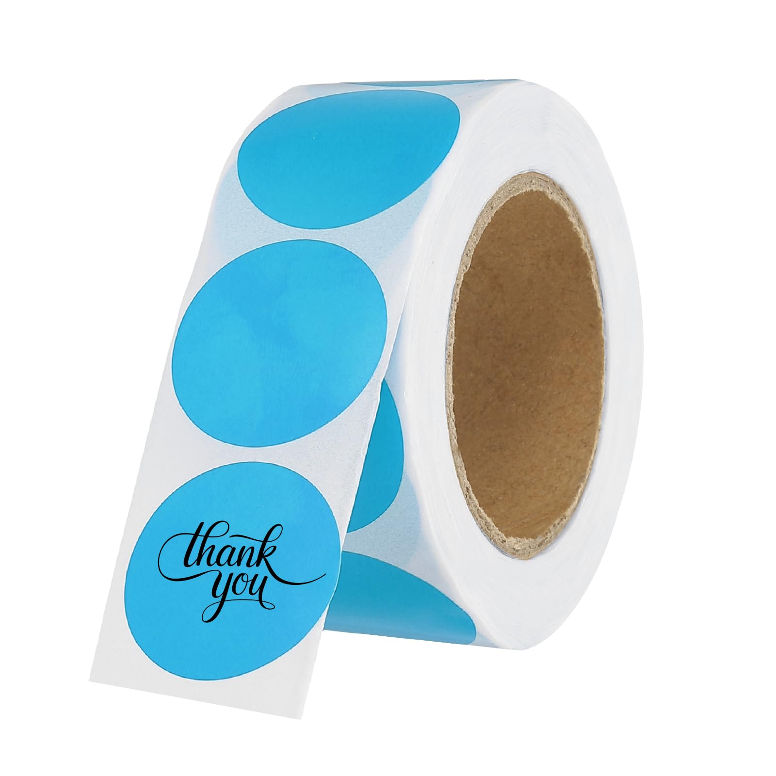 PATIKIL 500 Pcs Round Thermal Labels, 1 Inch Circle Colored Stickers Self Adhesive Circle Tags for Thermal Print Office Home Decor Diary to-do List Travel Notebook, Blue
