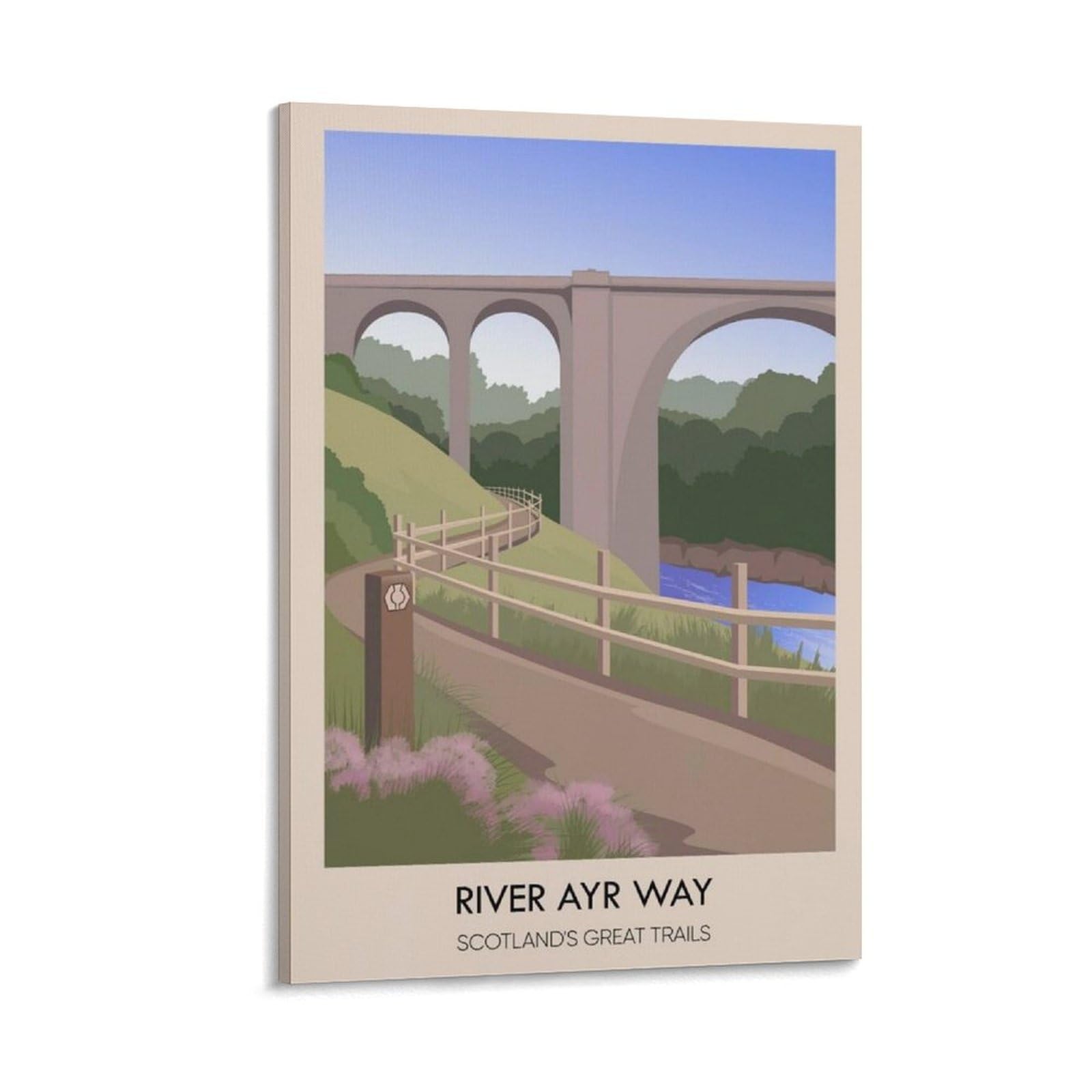 Gqvcjsw River Ayr Way, Scotland's Great Trails Canvas Poster Wall Art Decor Print Picture Paintings For Living Room Bedroom Decoration 12X18inch(30X45cm)