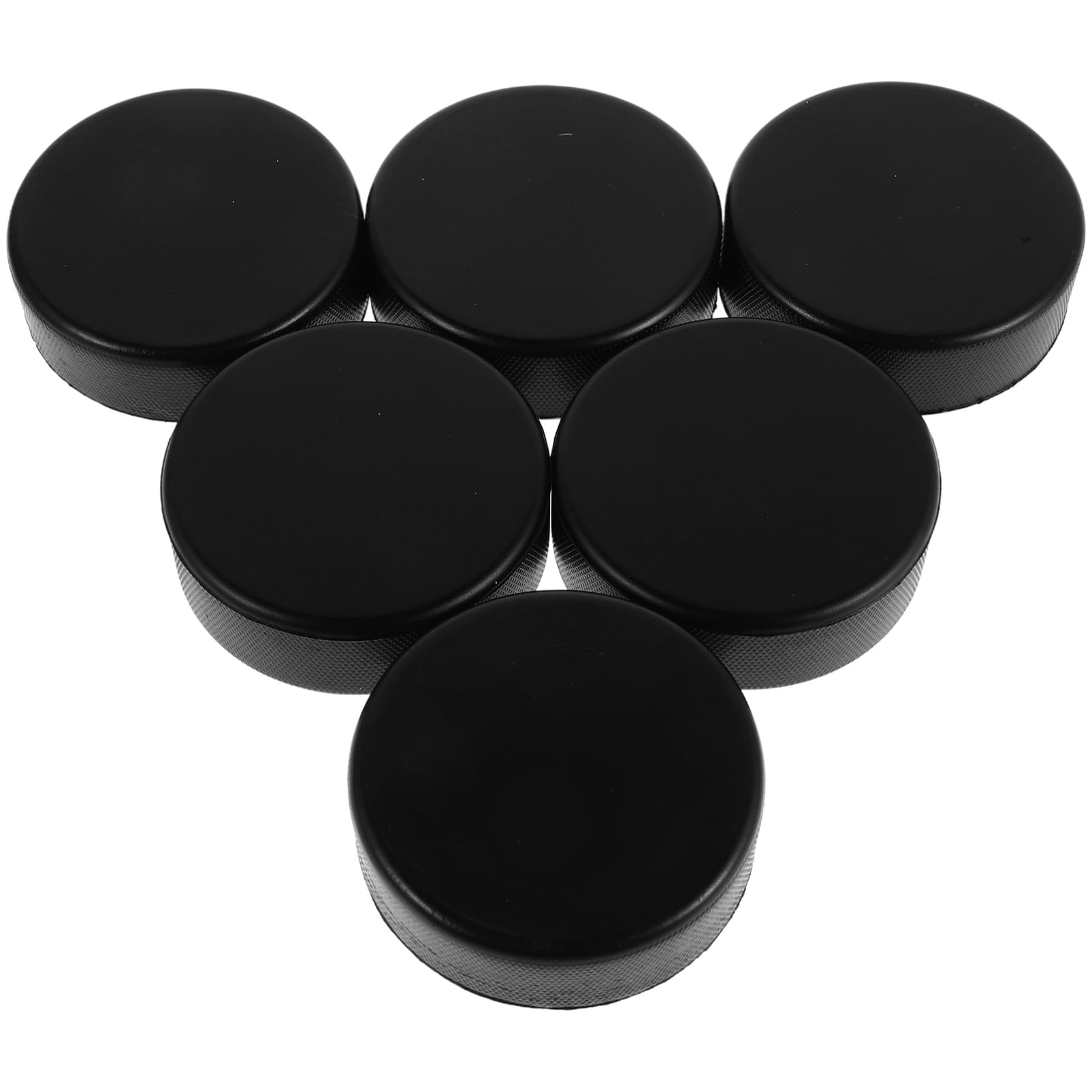 Happyyami Palet de Hockey D’entraînement Noir en PU, Lot de 20 Pièces