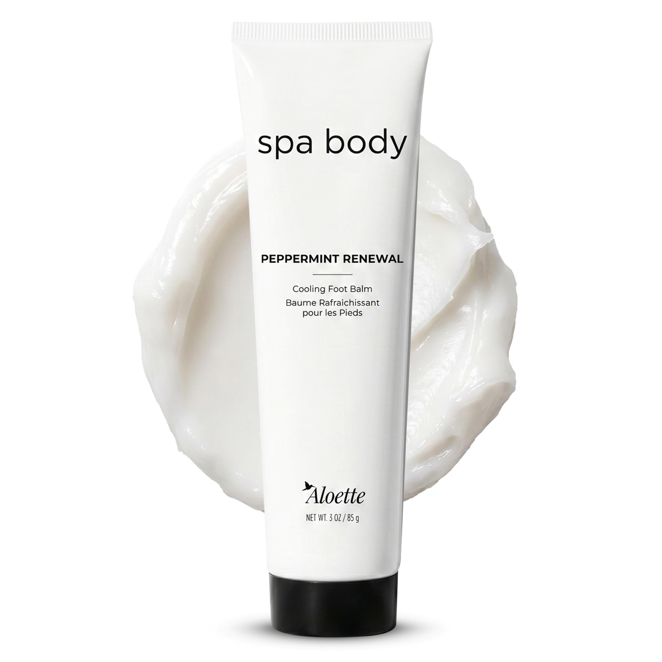 Aloette Peppermint Renewal Cooling Foot Balm for Dry Cracked Heels & Feet